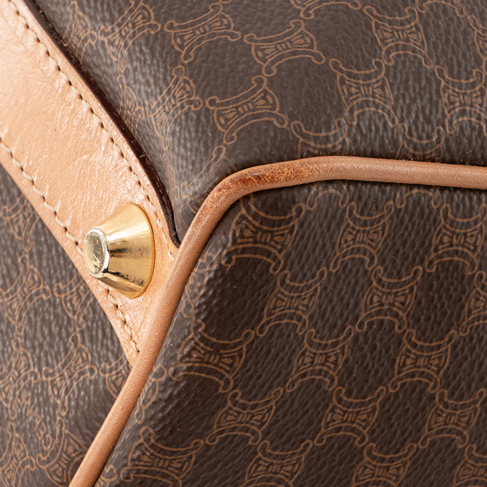 CELINE - Sac à main Boston Macadam 30 Celine en toile monogrammée vintage