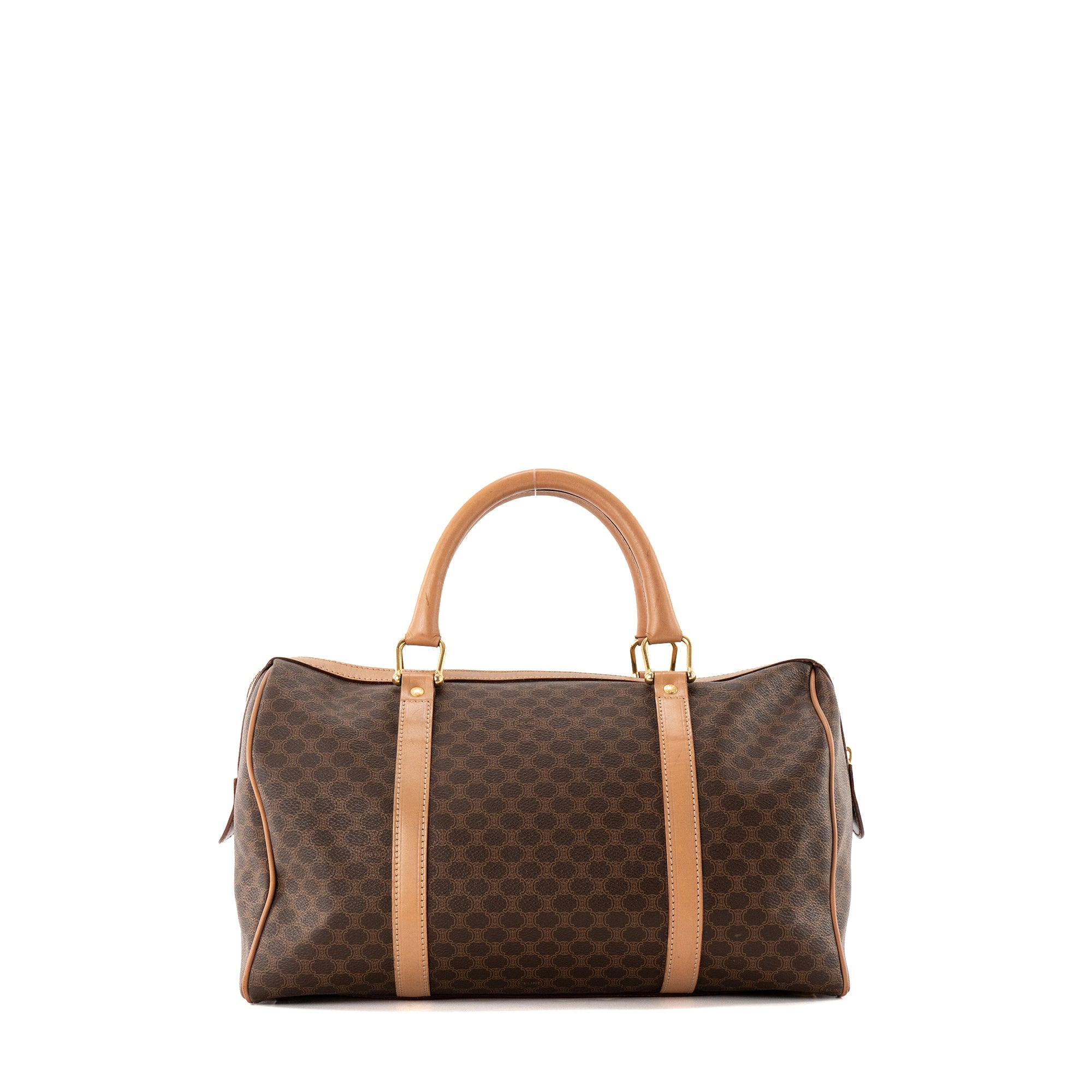 CELINE - Sac à main Boston Macadam 30 Celine en toile monogrammée vintage