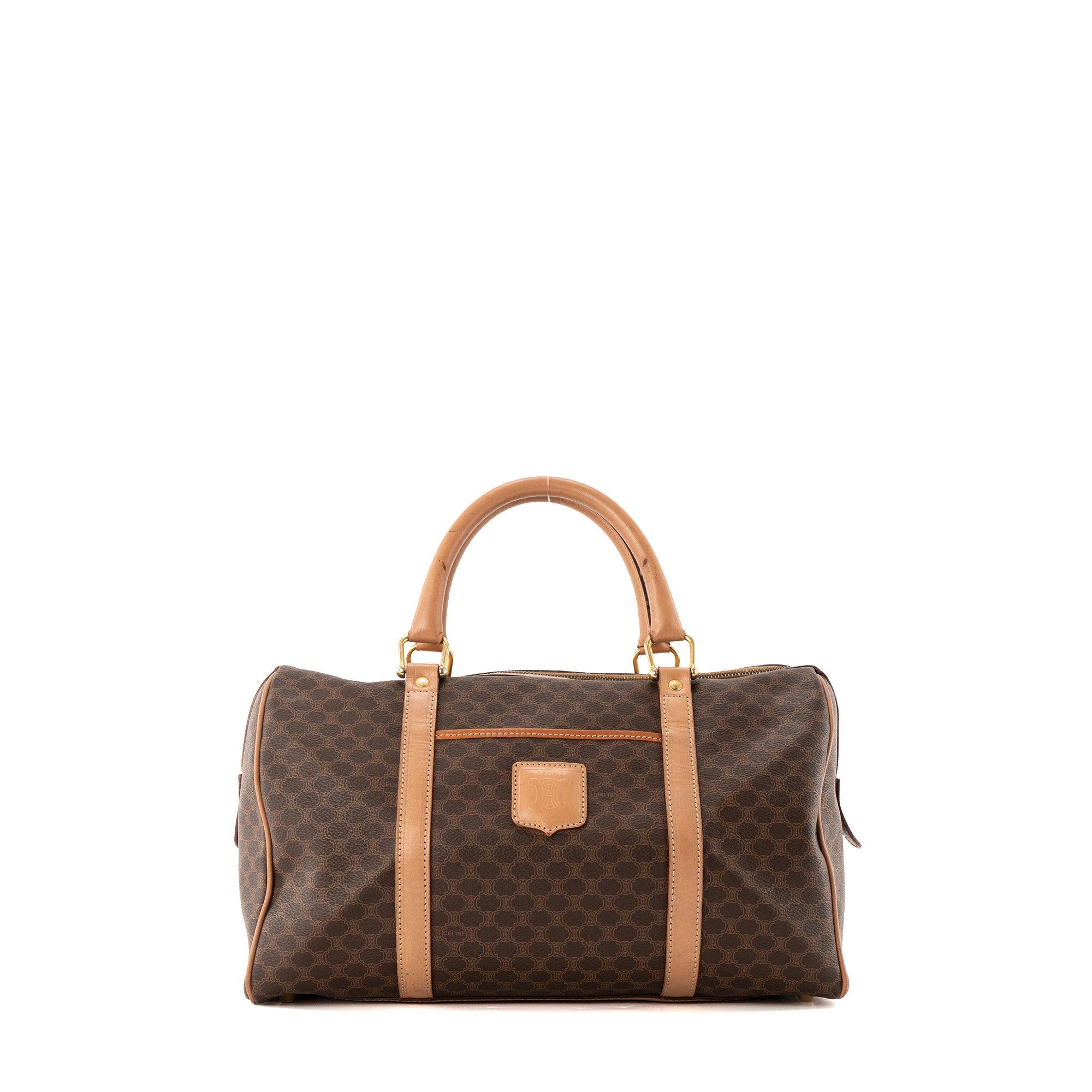 CELINE - Sac à main Boston Macadam 30 Celine en toile monogrammée vintage