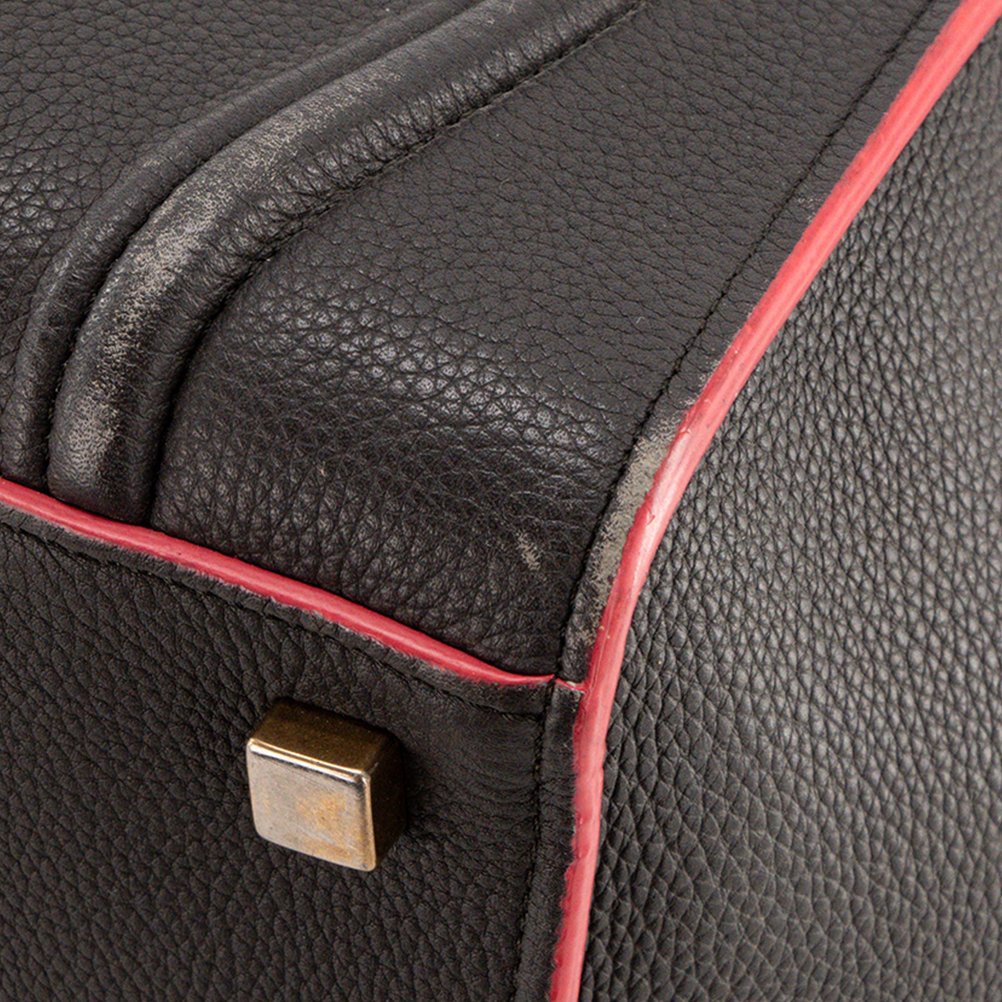 CELINE - Sac à main Luggage Phantom Celine en cuir grainé gris