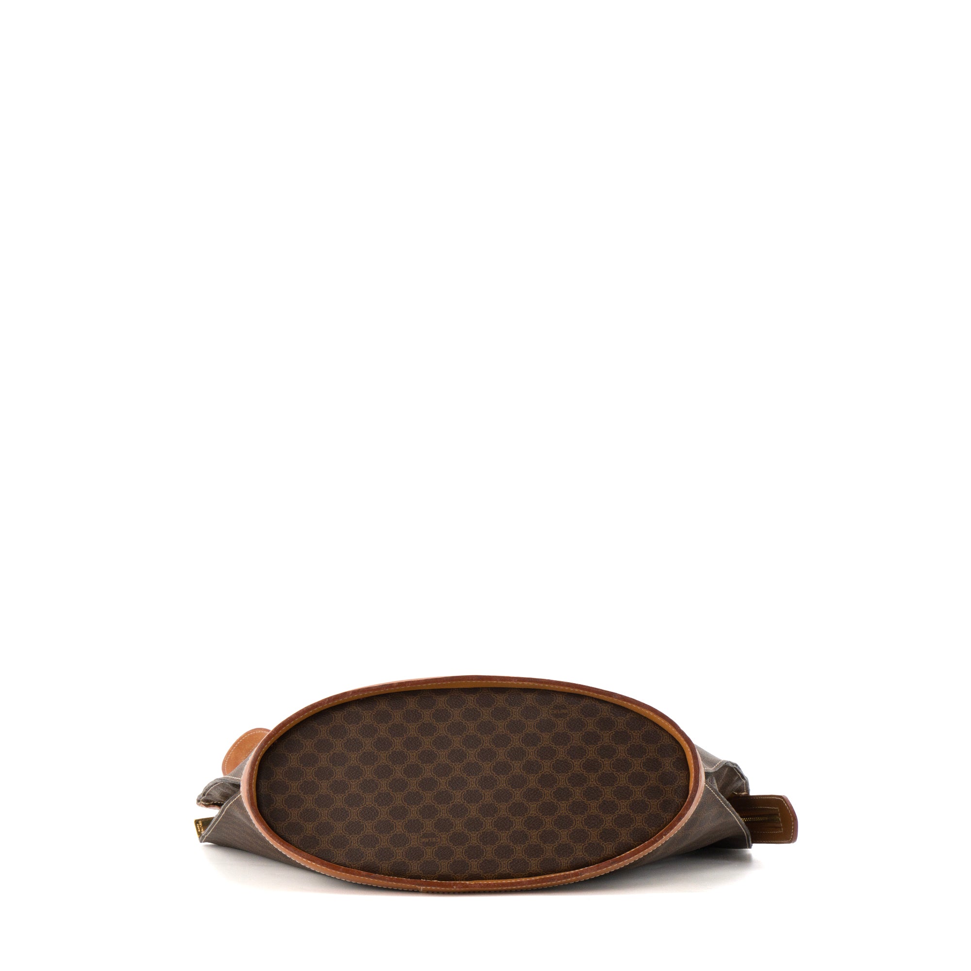 CELINE - Sac à main Macadam Celine en toile marron vintage