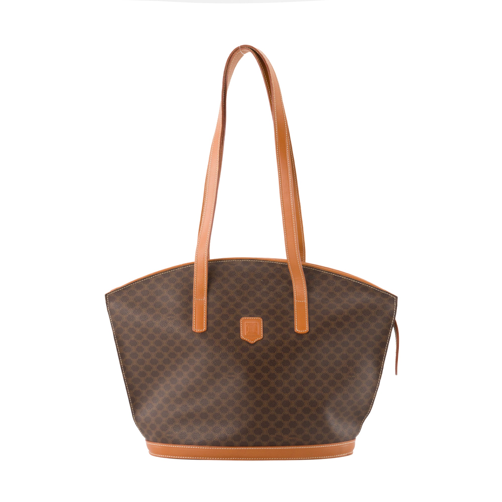 CELINE - Sac à main Macadam Celine en toile marron vintage