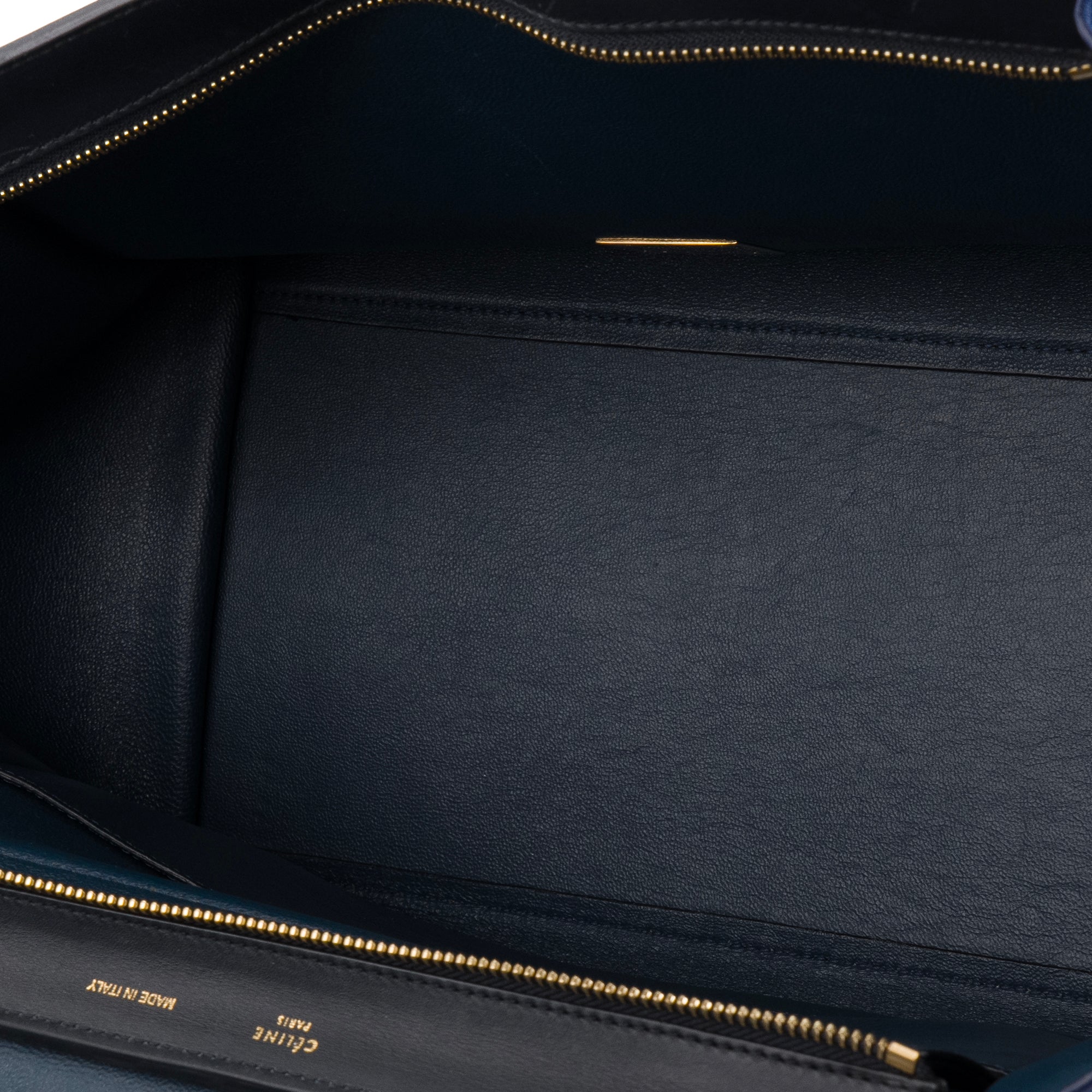 CELINE - Sac à main Trapeze Celine en cuir bleu