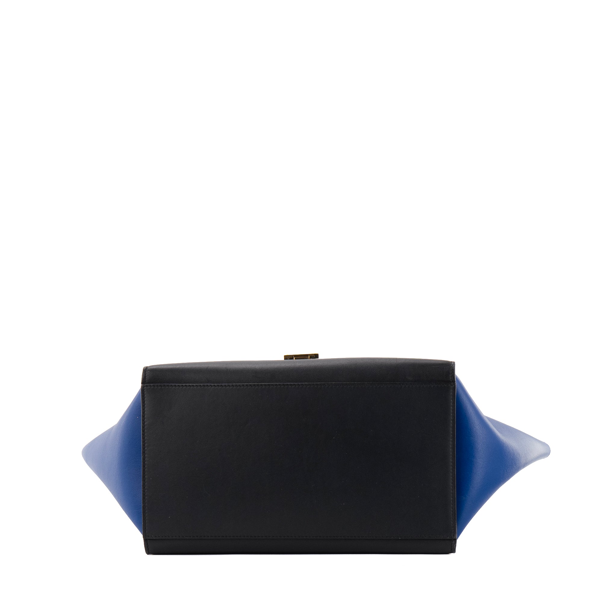 CELINE - Sac à main Trapeze Celine en cuir bleu