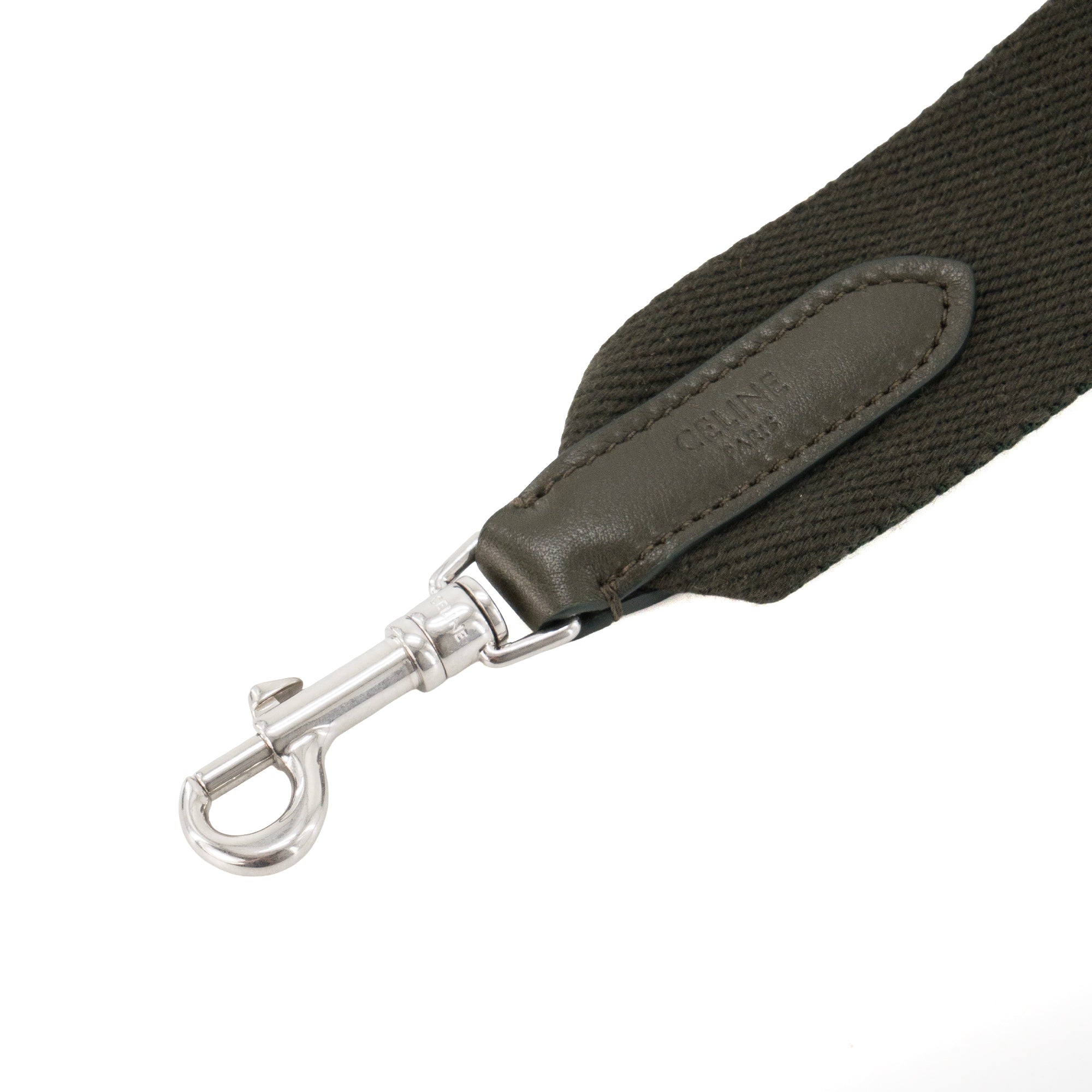 CELINE - Sac Besace Triomphe Petit modele Celine en cuir lisse kaki