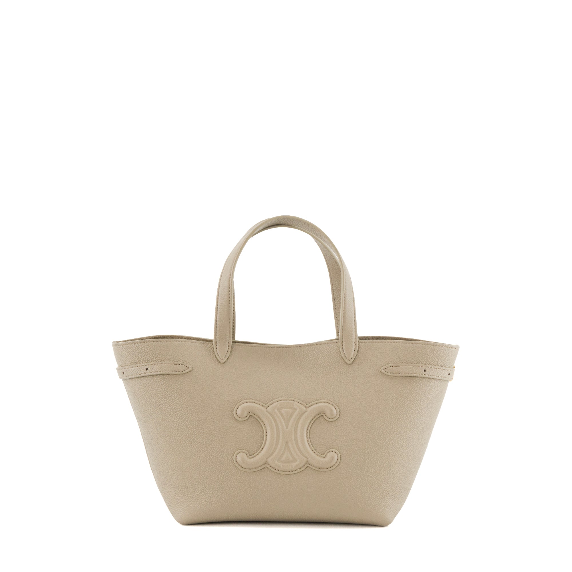 CELINE - Sac cabas Anais mini Celine en cuir grainé taupe
