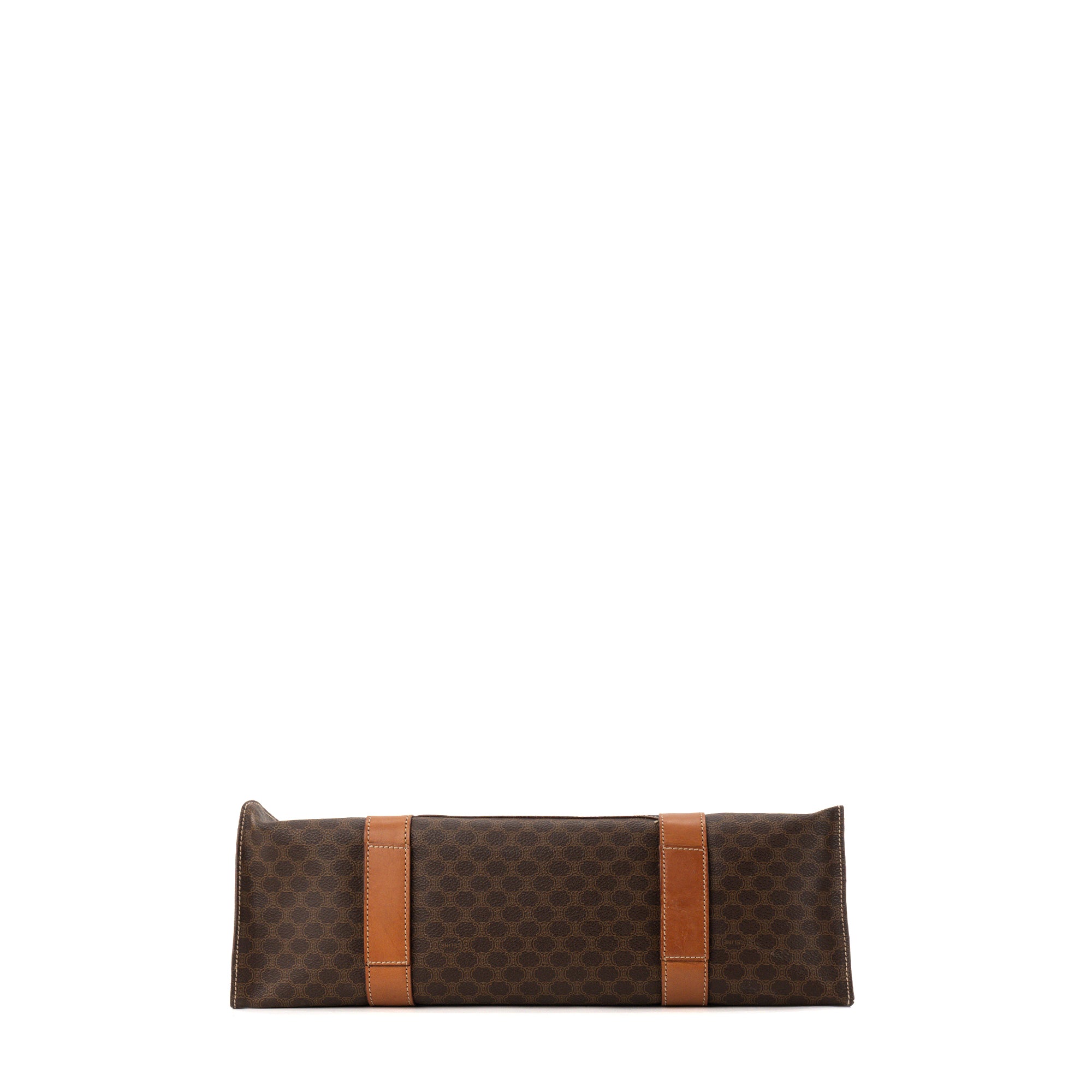 CELINE - Sac cabas Celine en toile enduite macadam marron vintage