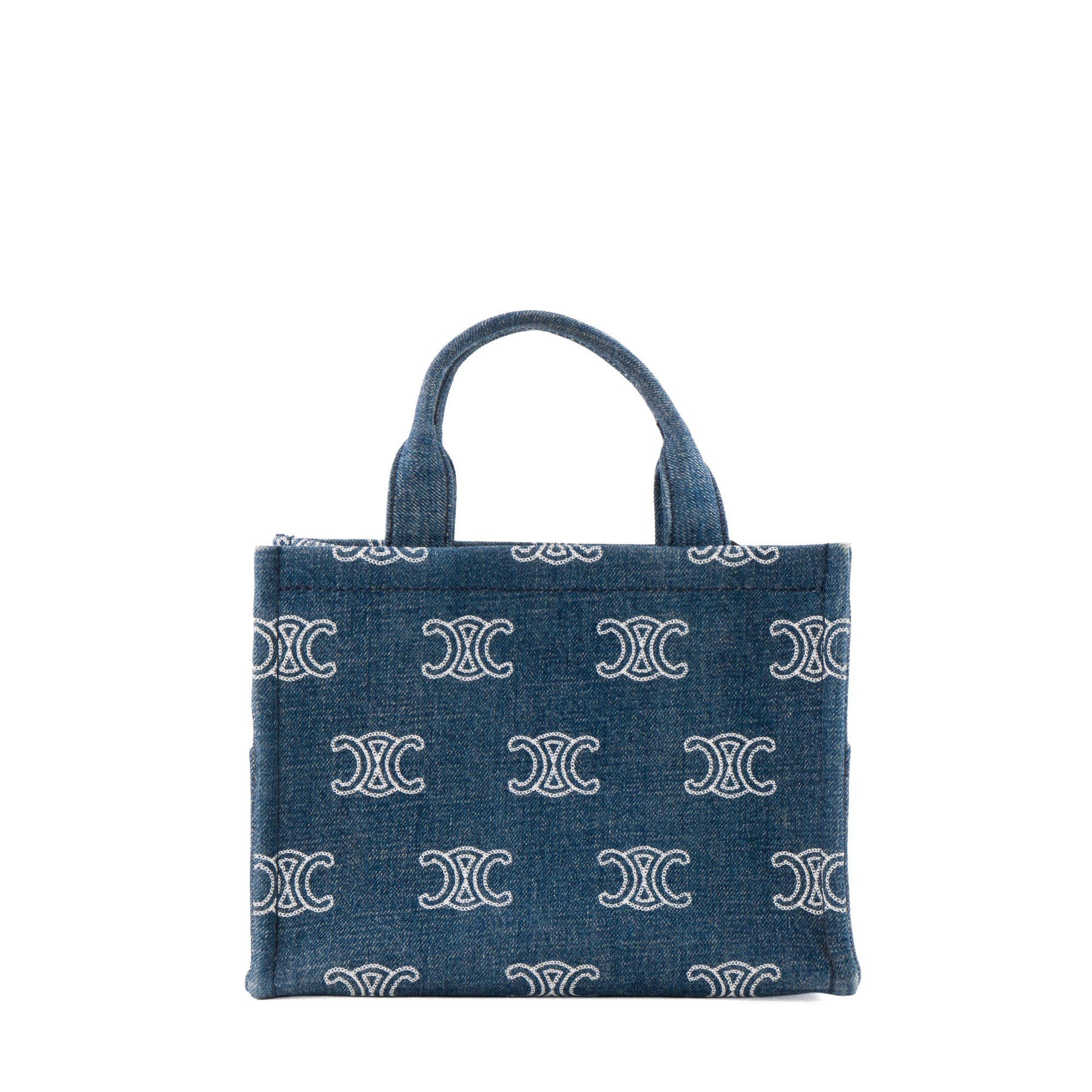 CELINE - Sac cabas Thais Celine en denim et cuir tan