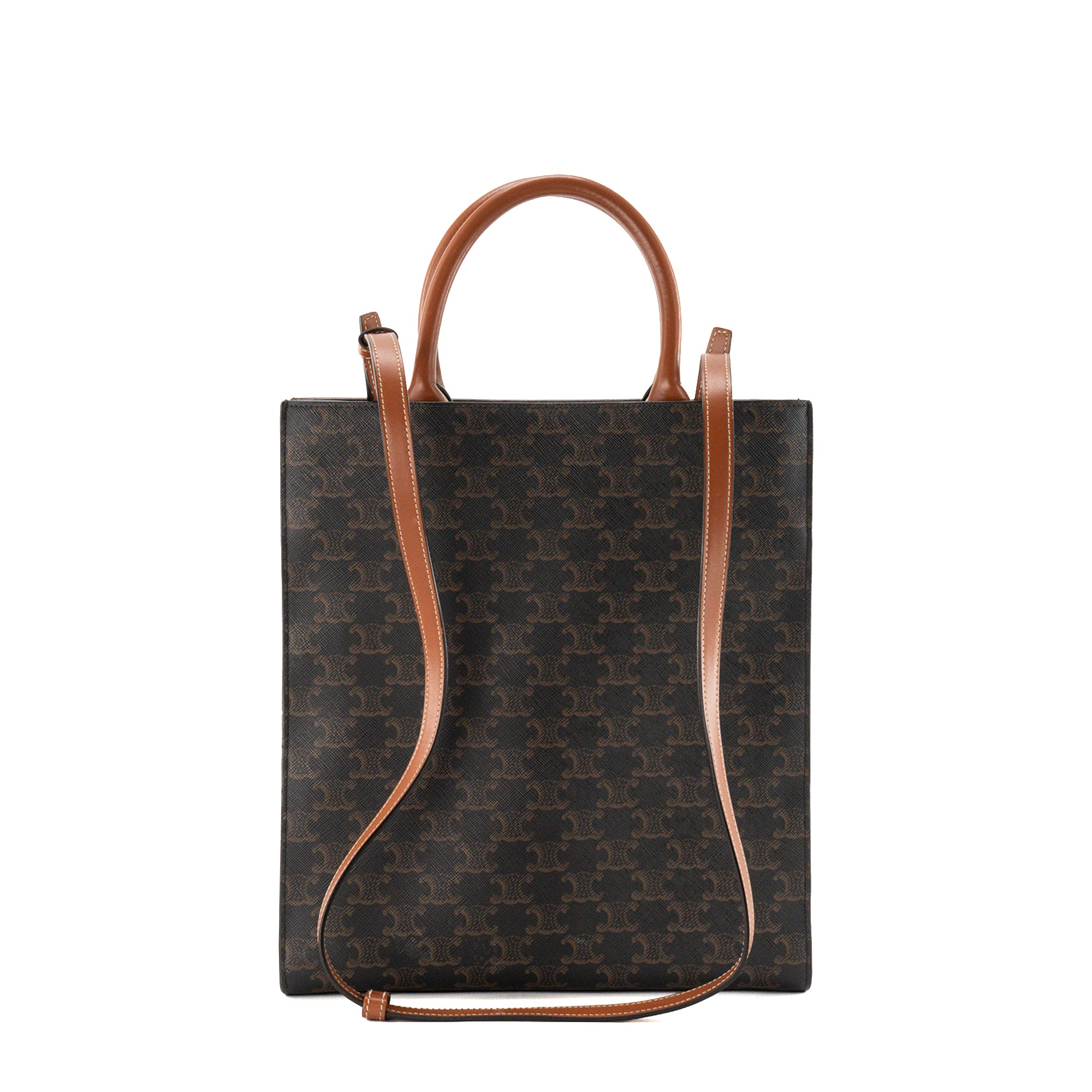 CELINE - Sac Cabas Vertical Celine en toile enduite monogrammée