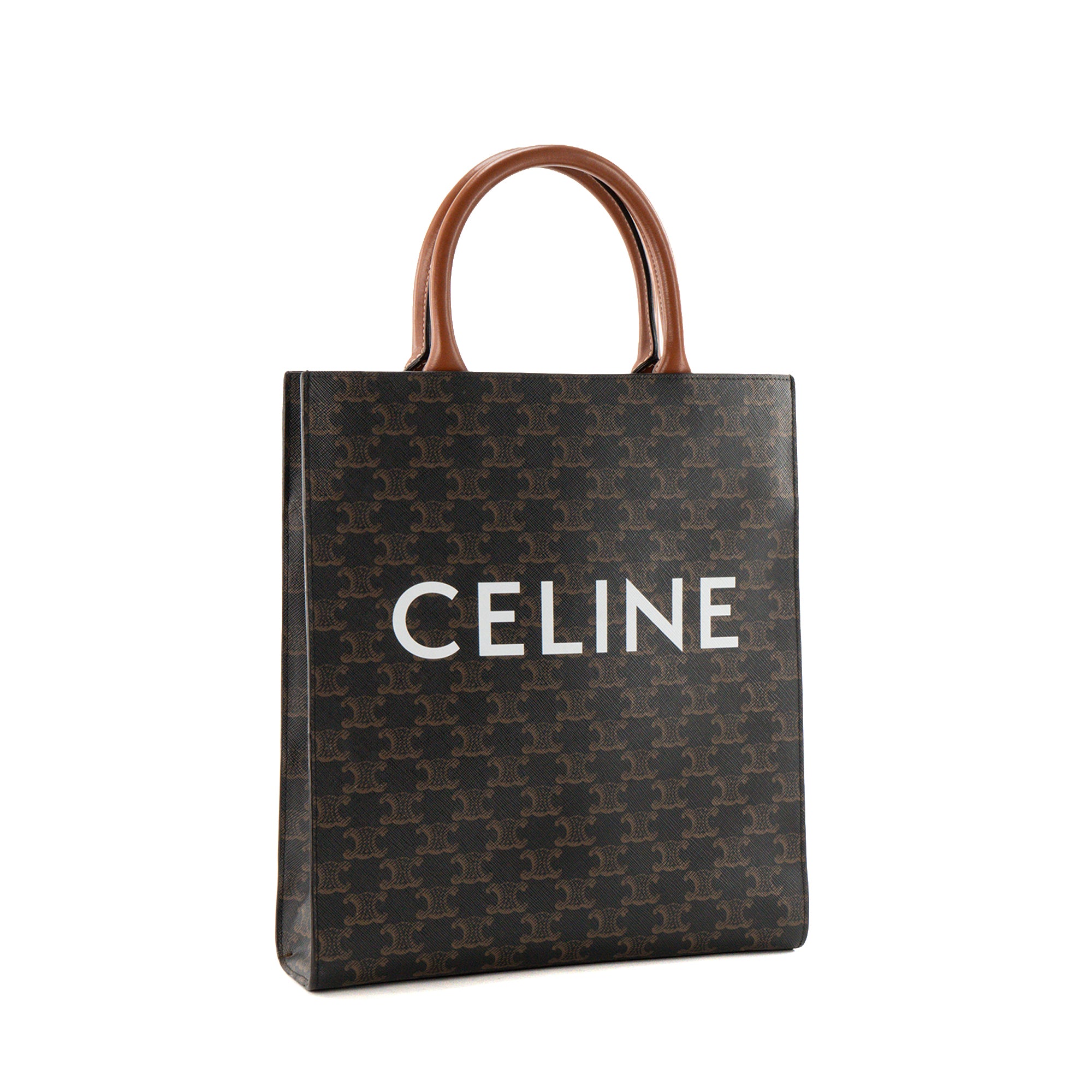 CELINE - Sac Cabas Vertical Celine en toile enduite monogrammée
