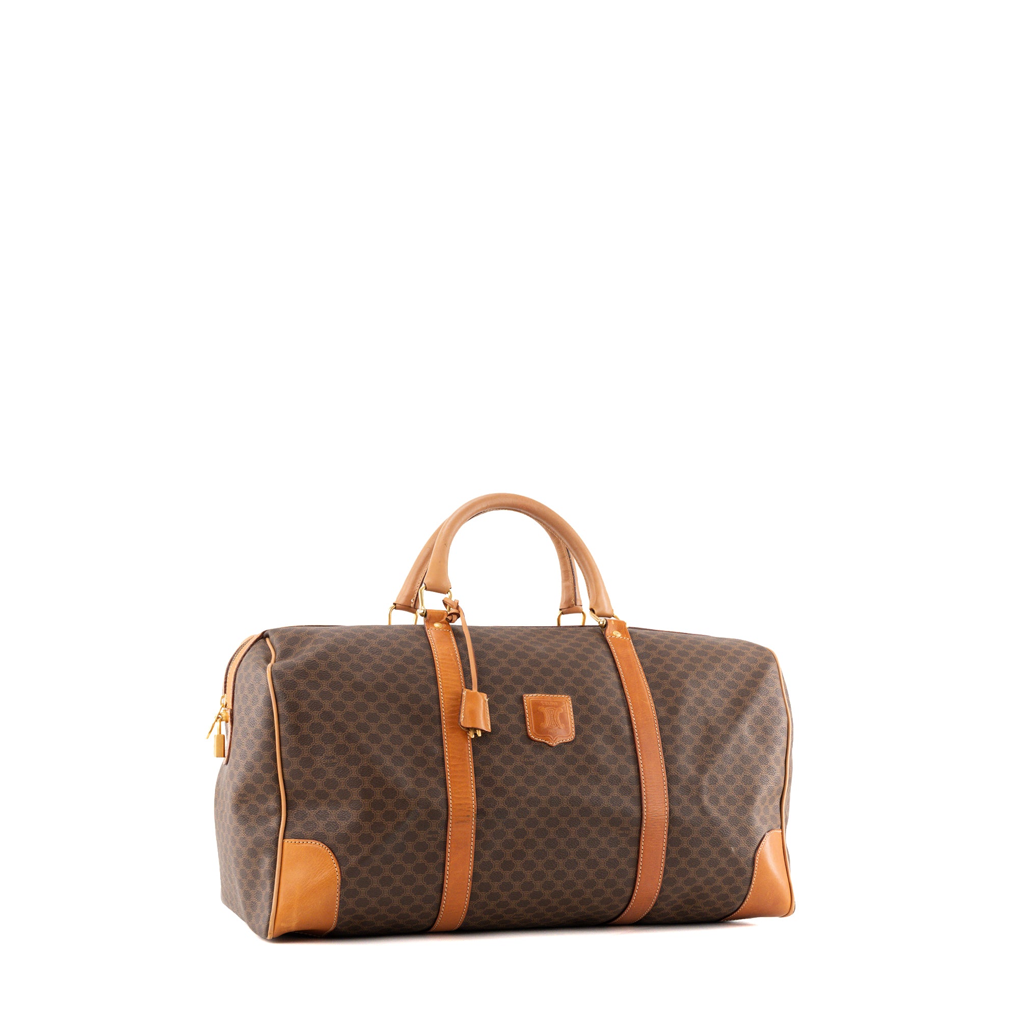 CELINE - Sac de voyage Boston 50 Celine en toile enduite macadam vintage