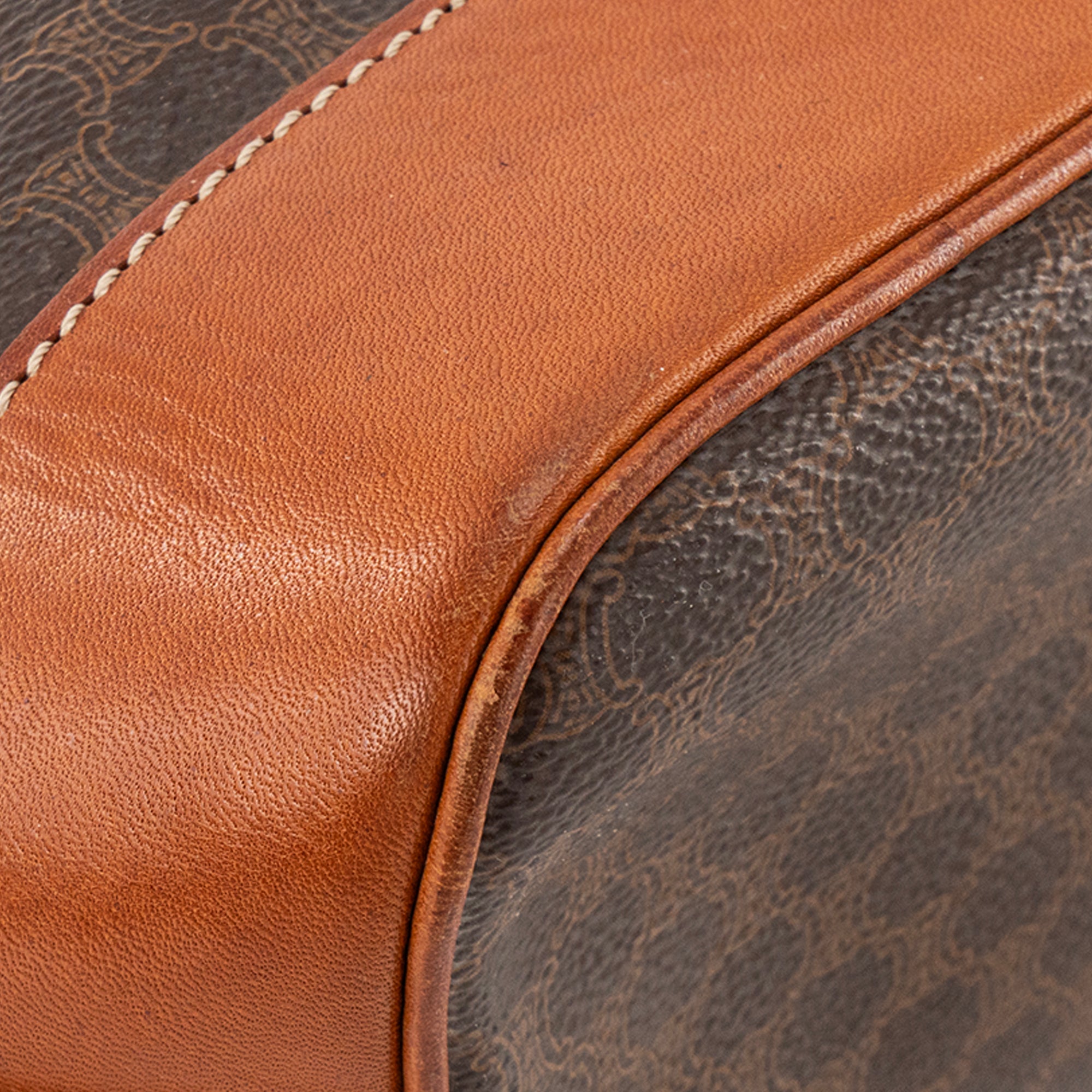 CELINE - Sac seau Macadam Celine en toile marron vintage