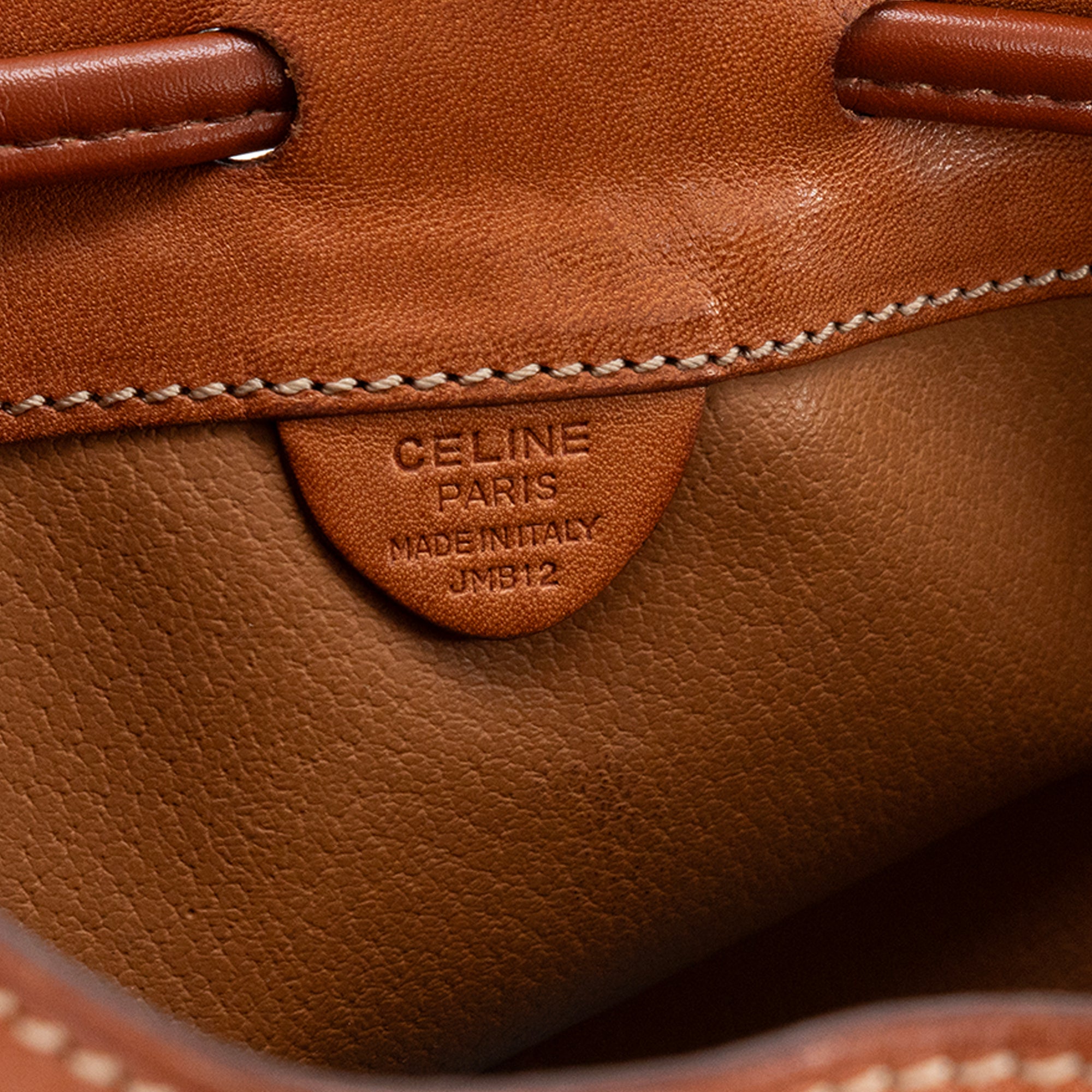 CELINE - Sac seau Macadam Celine en toile marron vintage