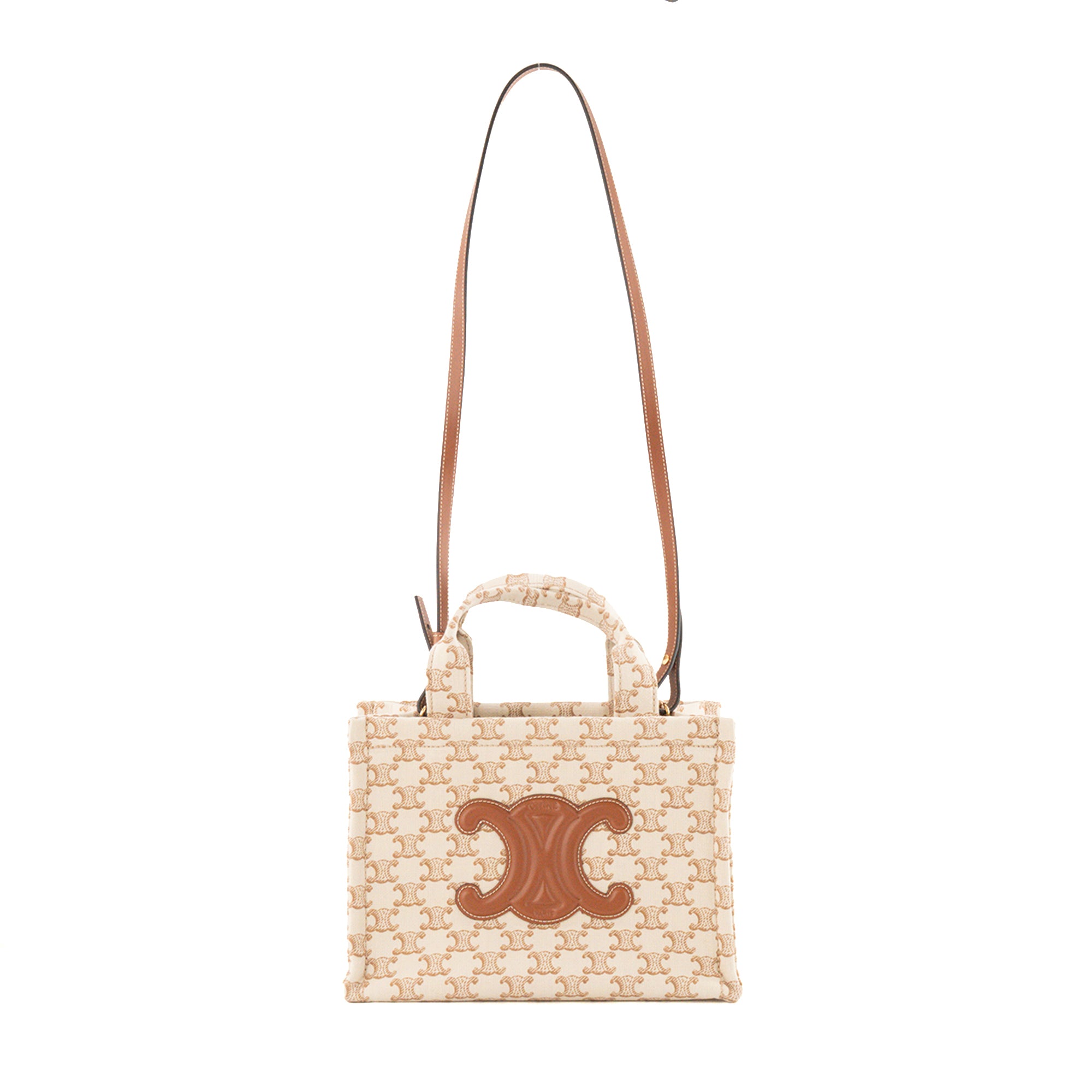 CELINE - Sac cabas Thais Celine en toile beige