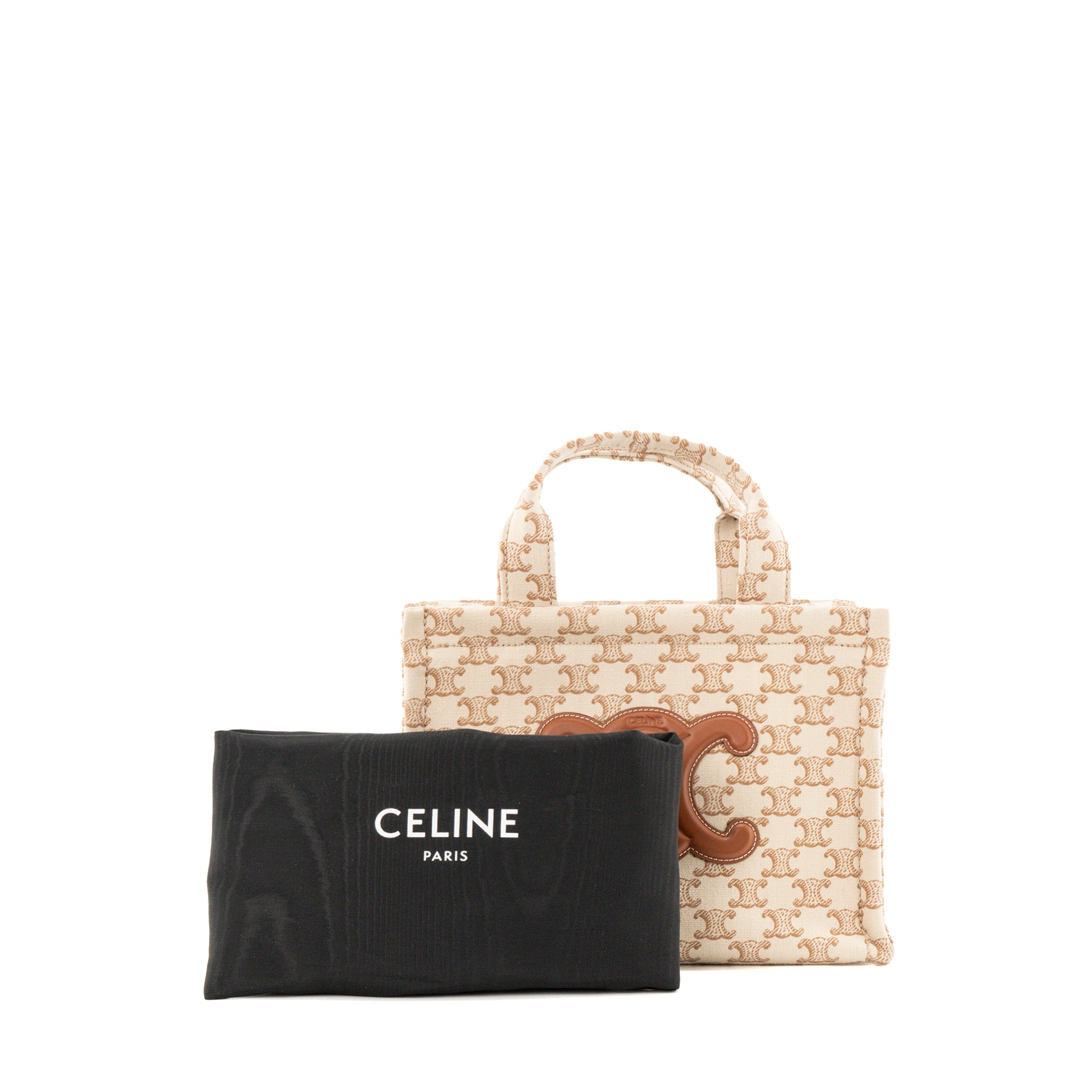 CELINE - Sac cabas Thais Celine en toile beige