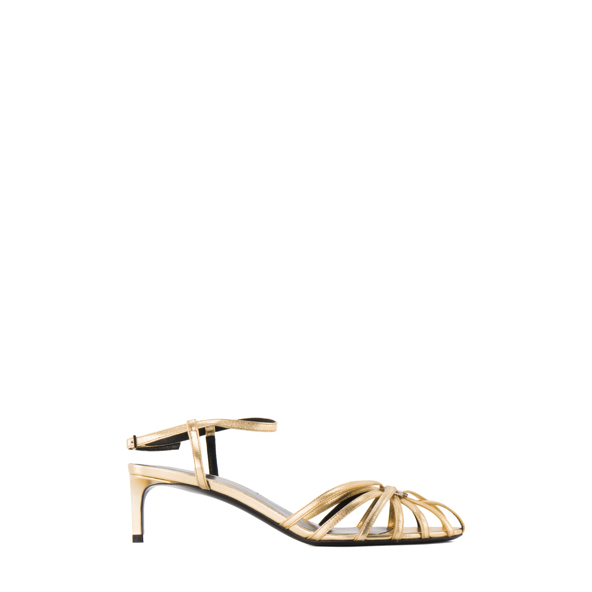 CELINE - Sandales Cage Triomphe 50 Celine en cuir doré (T38)