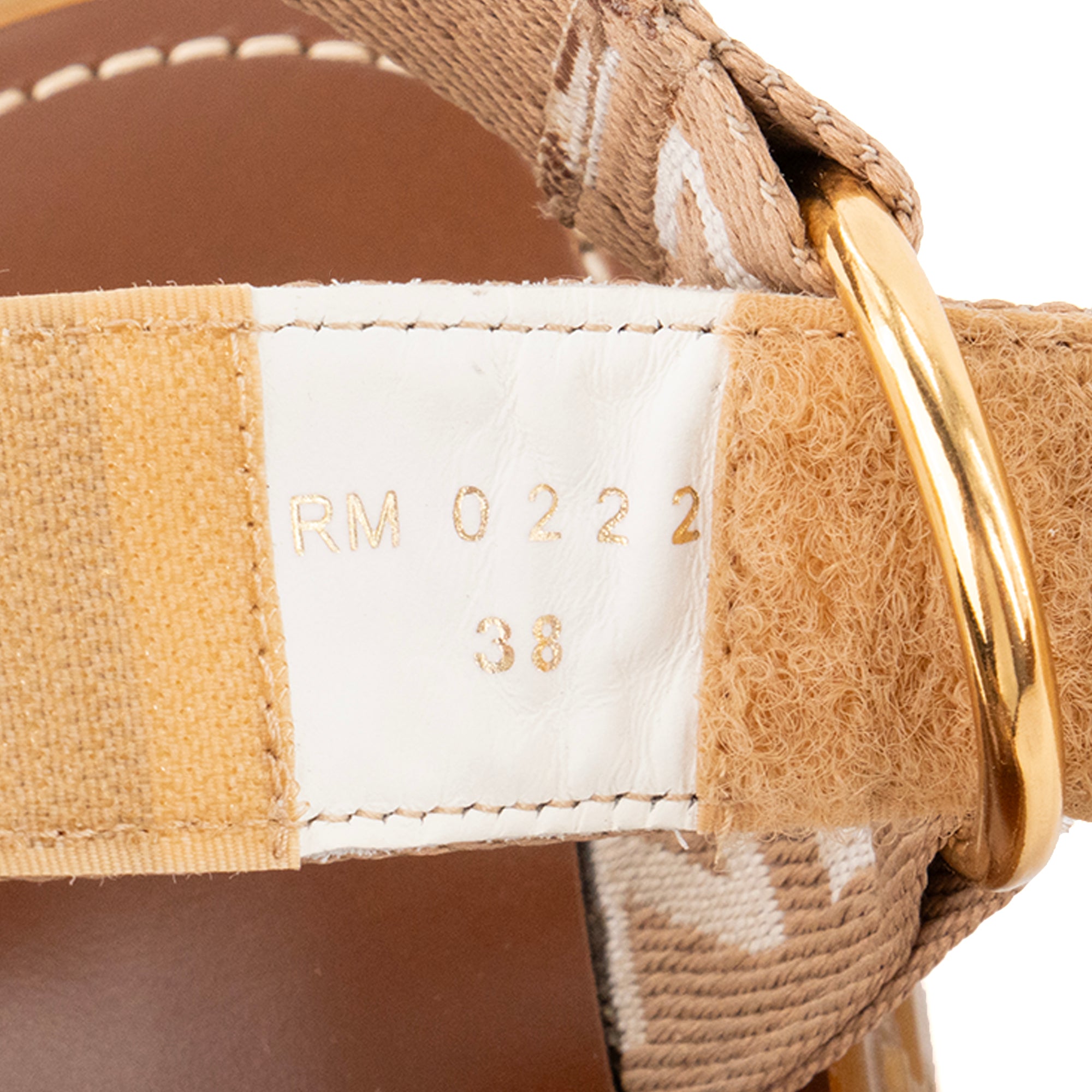 CELINE - Sandales Leo Celine en toile marron et blanche (T38)