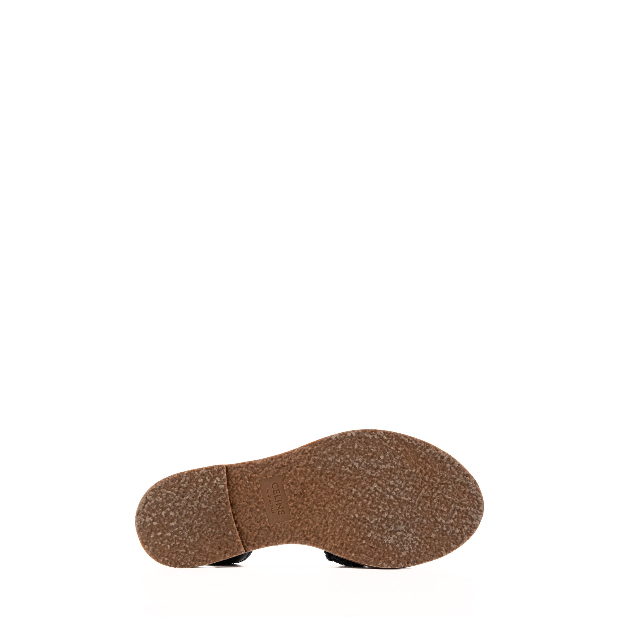 CELINE - Sandales Lympia Celine en toile et cuir noir (T38)