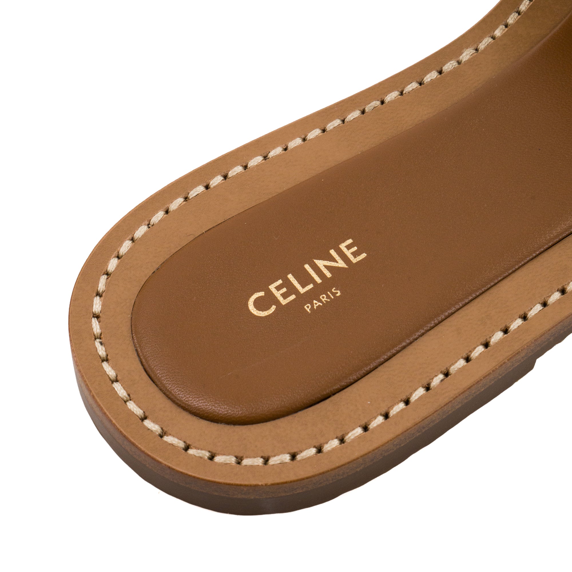 CELINE - Sandales Lympia Triomphe Celine en cotton beige (T40)