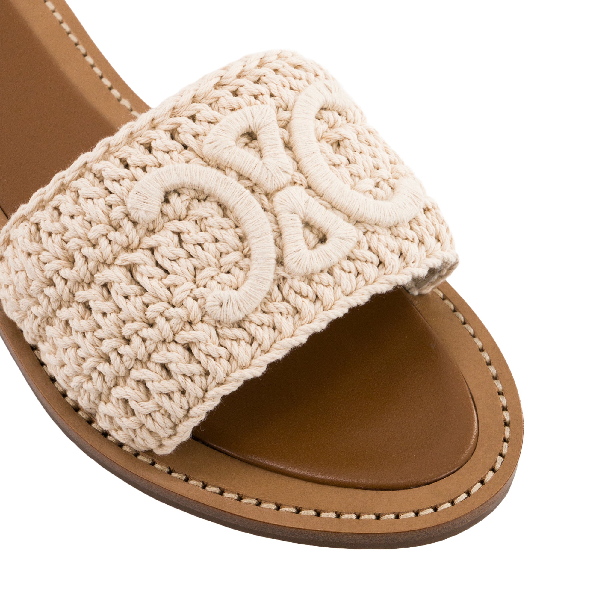 CELINE - Sandales Lympia Triomphe Celine en cotton beige (T40)