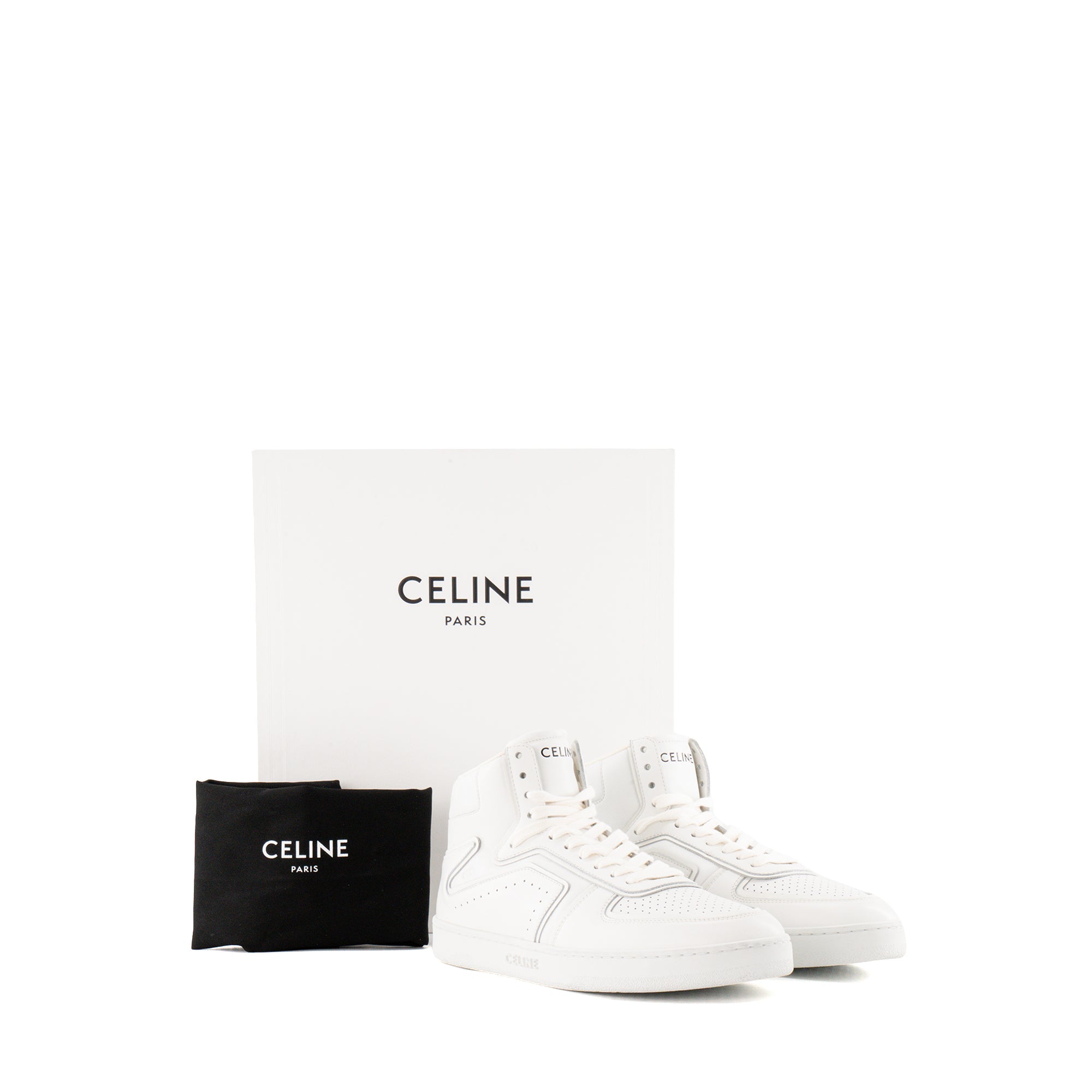 CELINE - Sneakers CT-01 Z Trainer Celine en cuir blanc (T41)