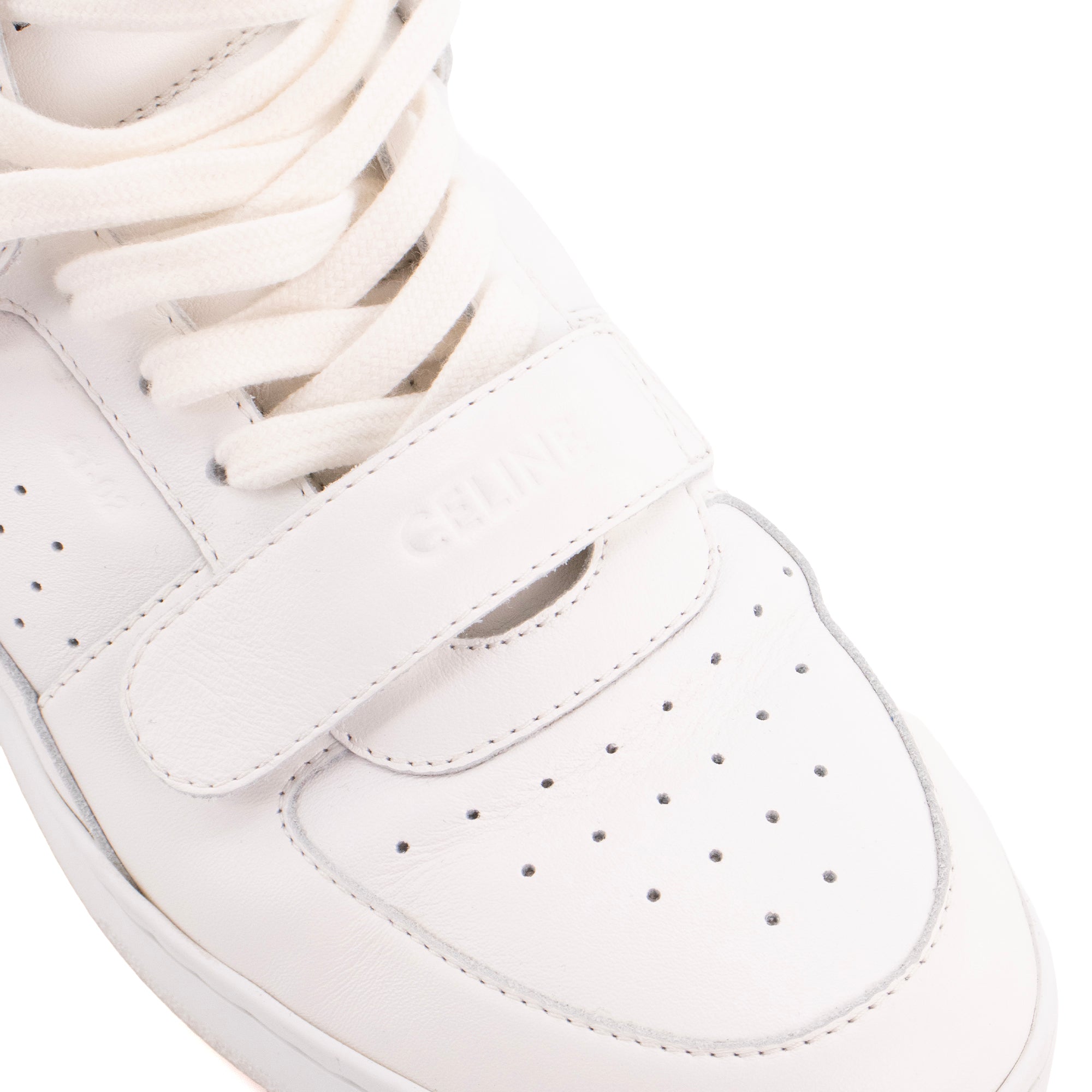 CELINE - Sneakers CT-02 mi-haute Celine en cuir blanc (T39)