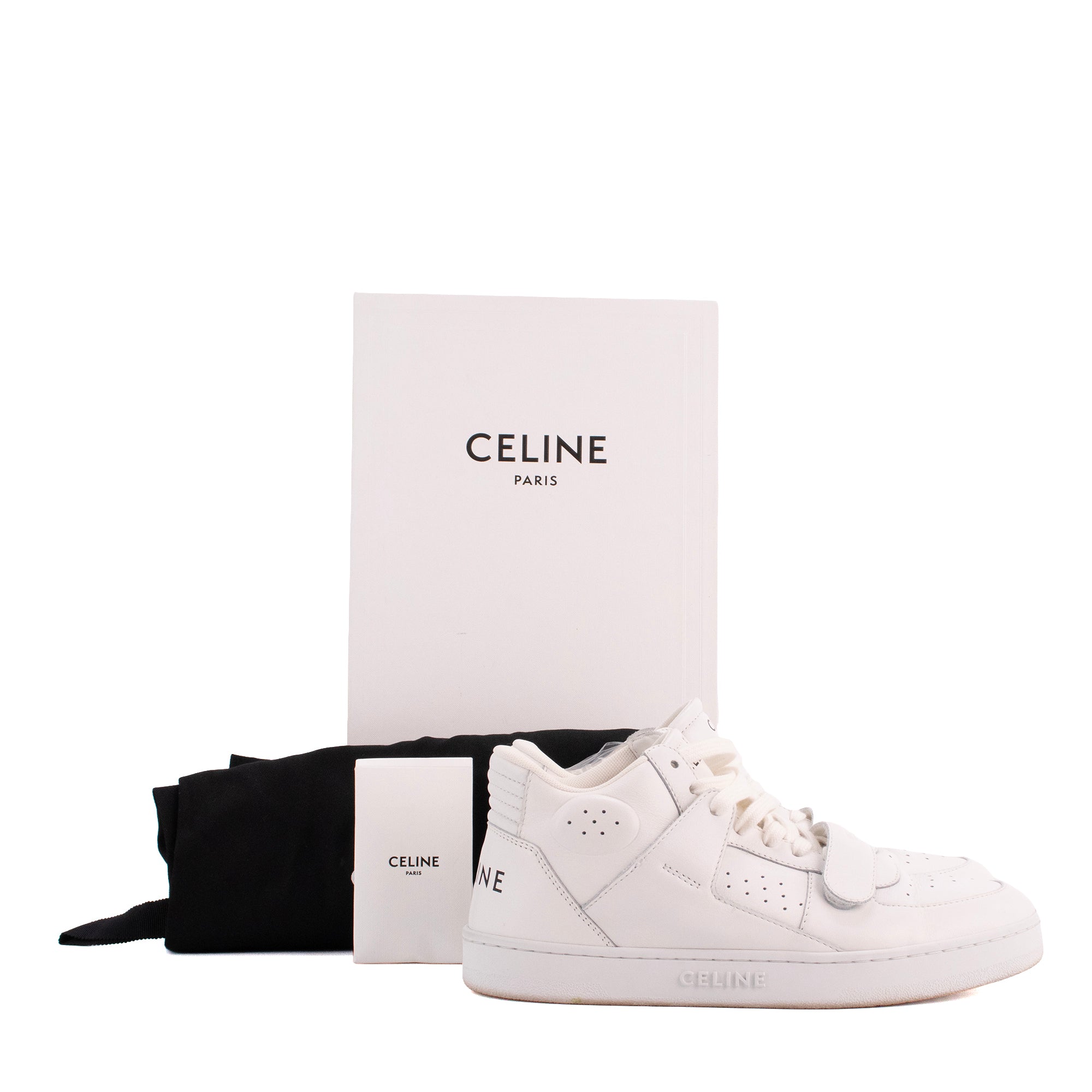 CELINE - Sneakers CT-02 mi-haute Celine en cuir blanc (T39)