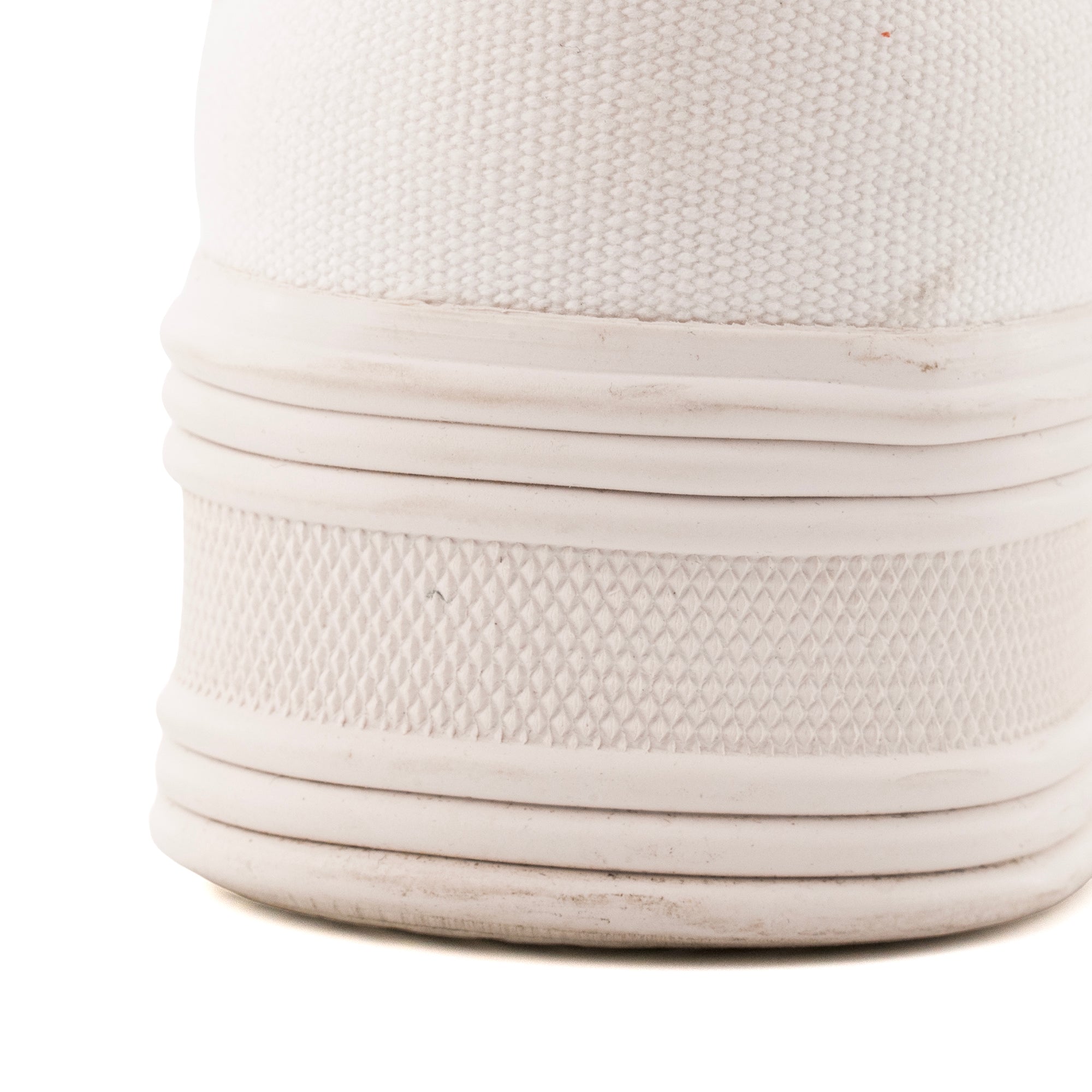 CELINE - Sneakers Jane Celine en toile blanche et cuir (T37)