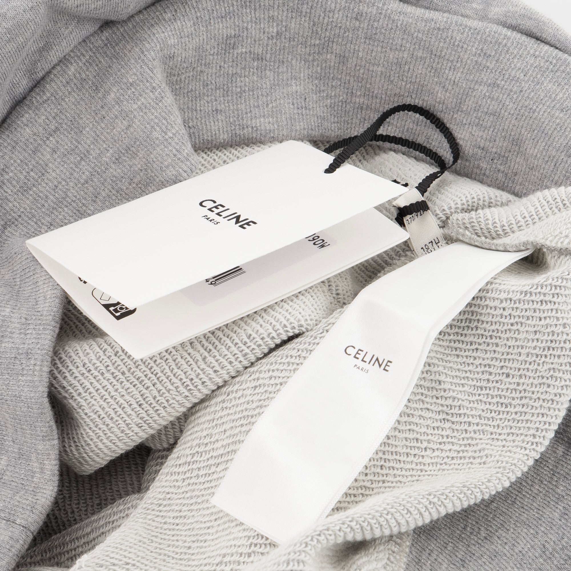 CELINE - Sweatshirt Triomphe Celine en coton et cachemire gris (L)