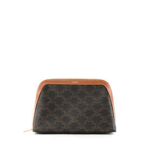 CELINE - Trousse cosmétique Celine en toile enduite monogrammée