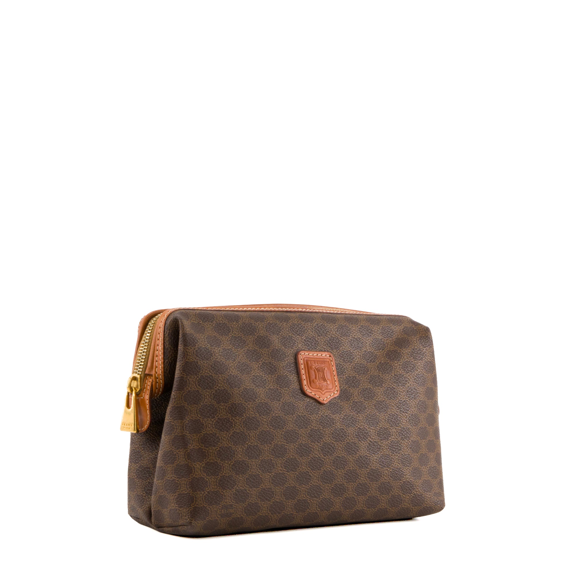 CELINE - Trousse de Toilette PM Celine en toile enduite macadam vintage