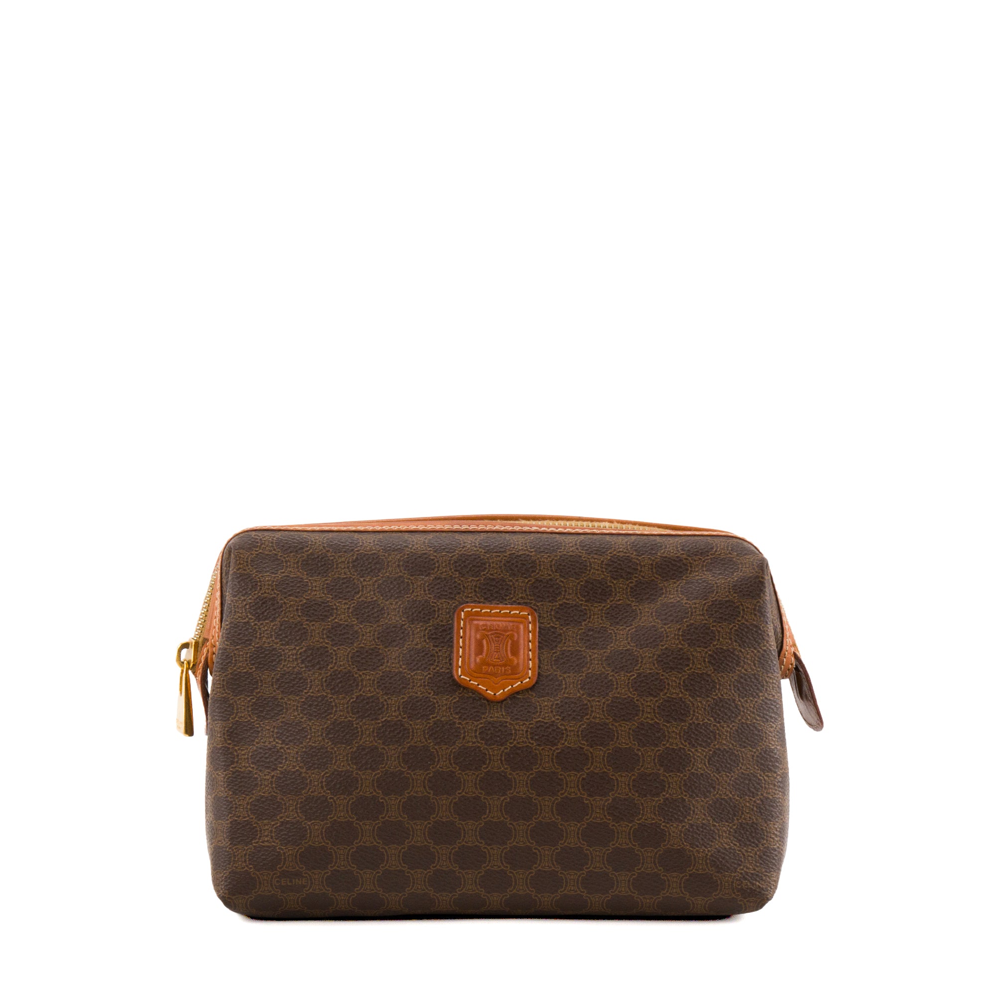 CELINE - Trousse de Toilette PM Celine en toile enduite macadam vintage