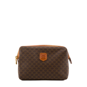 CELINE - Vintage Macadam Coated Canvas PM Celine Toiletry Pouch