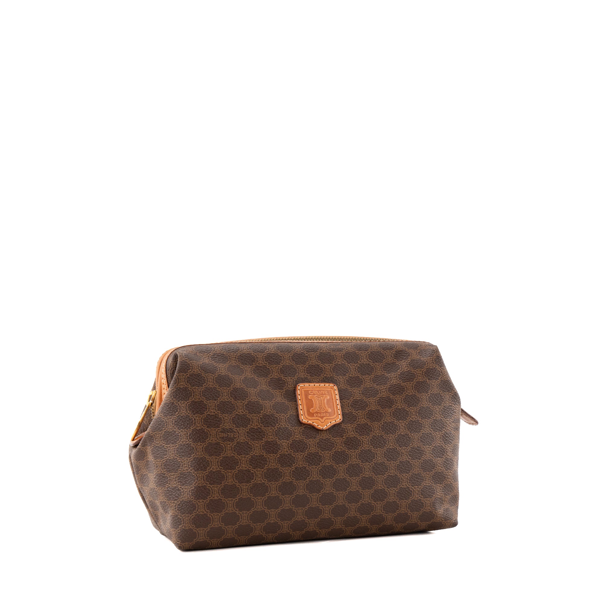 CÉLINE - Trousse de Toilette PM Louis Vuitton en toile enduite macadam marron vintage