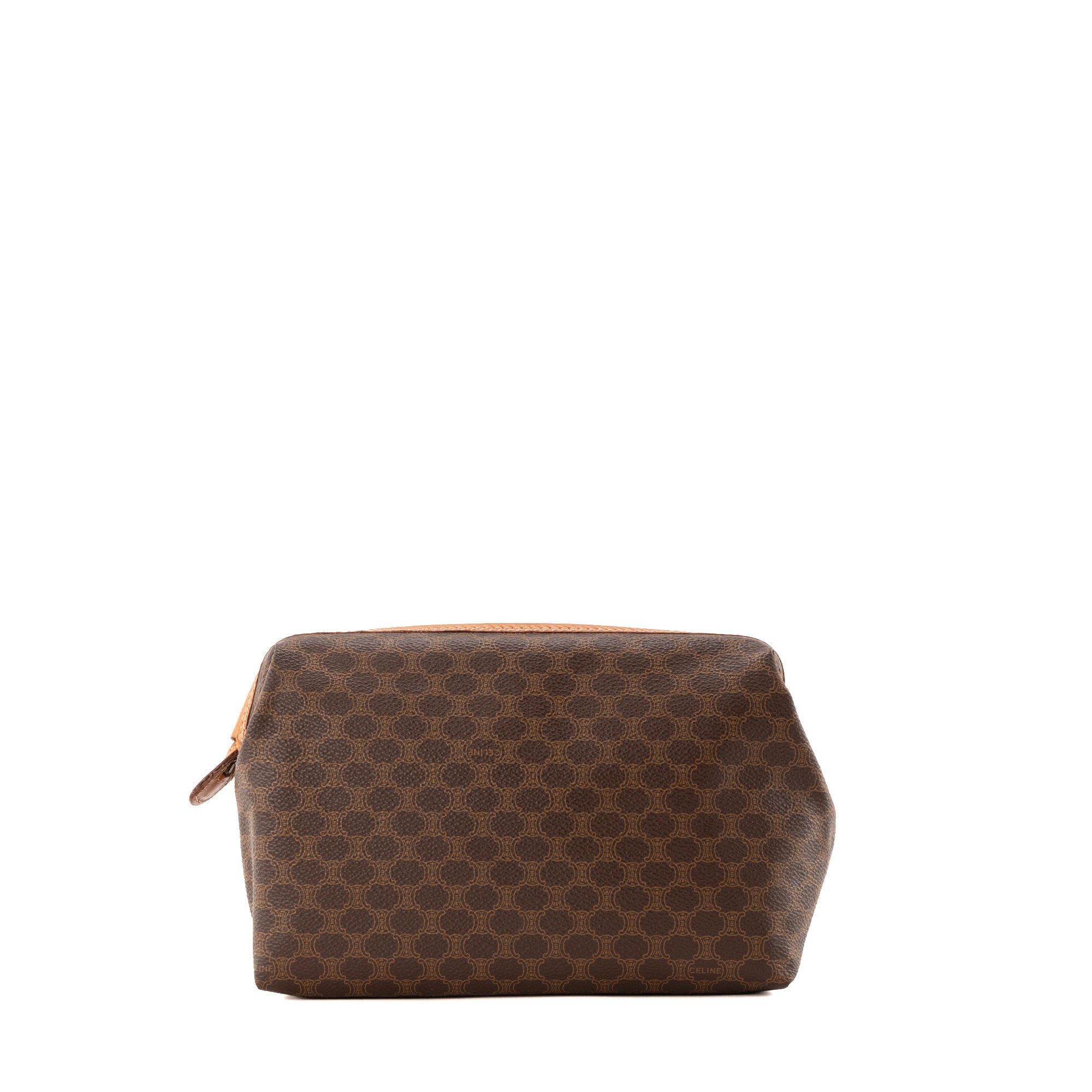 CÉLINE - Trousse de Toilette PM Louis Vuitton en toile enduite macadam marron vintage