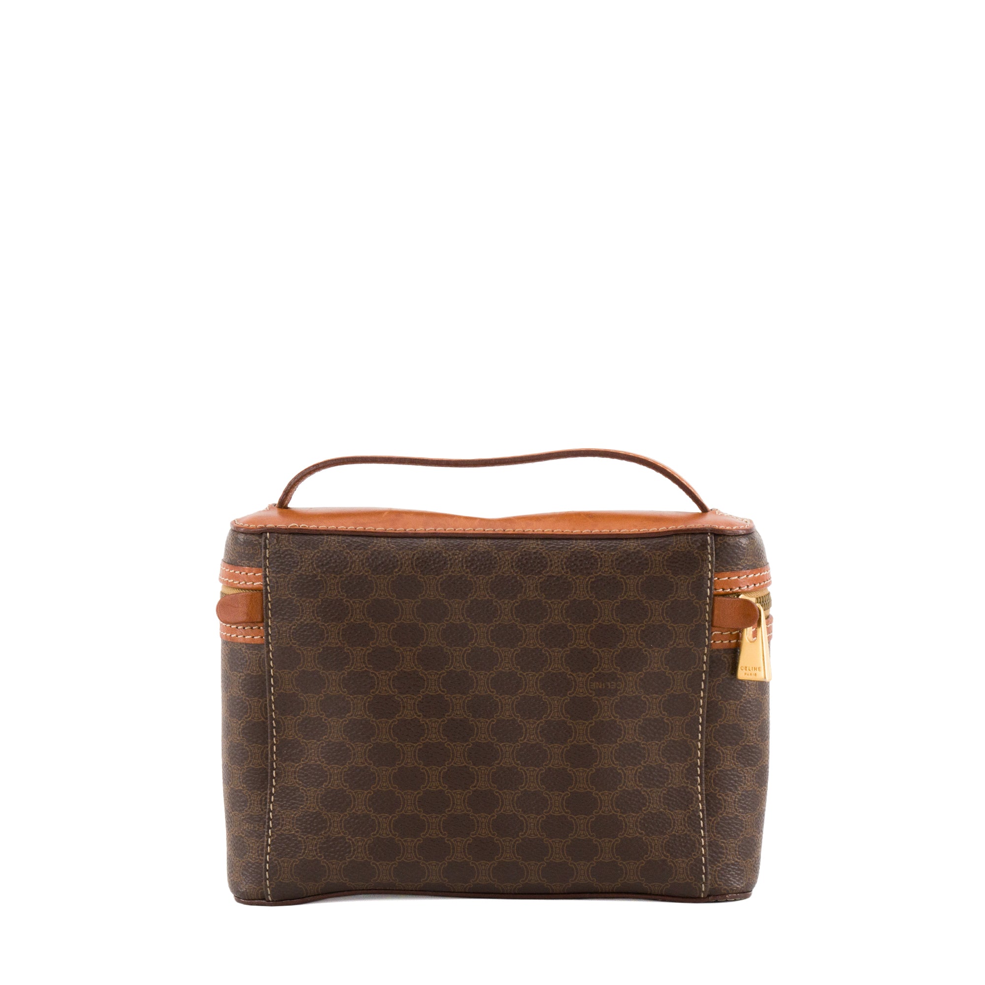 CELINE - Vanity Celine en toile enduite macadam marron vintage
