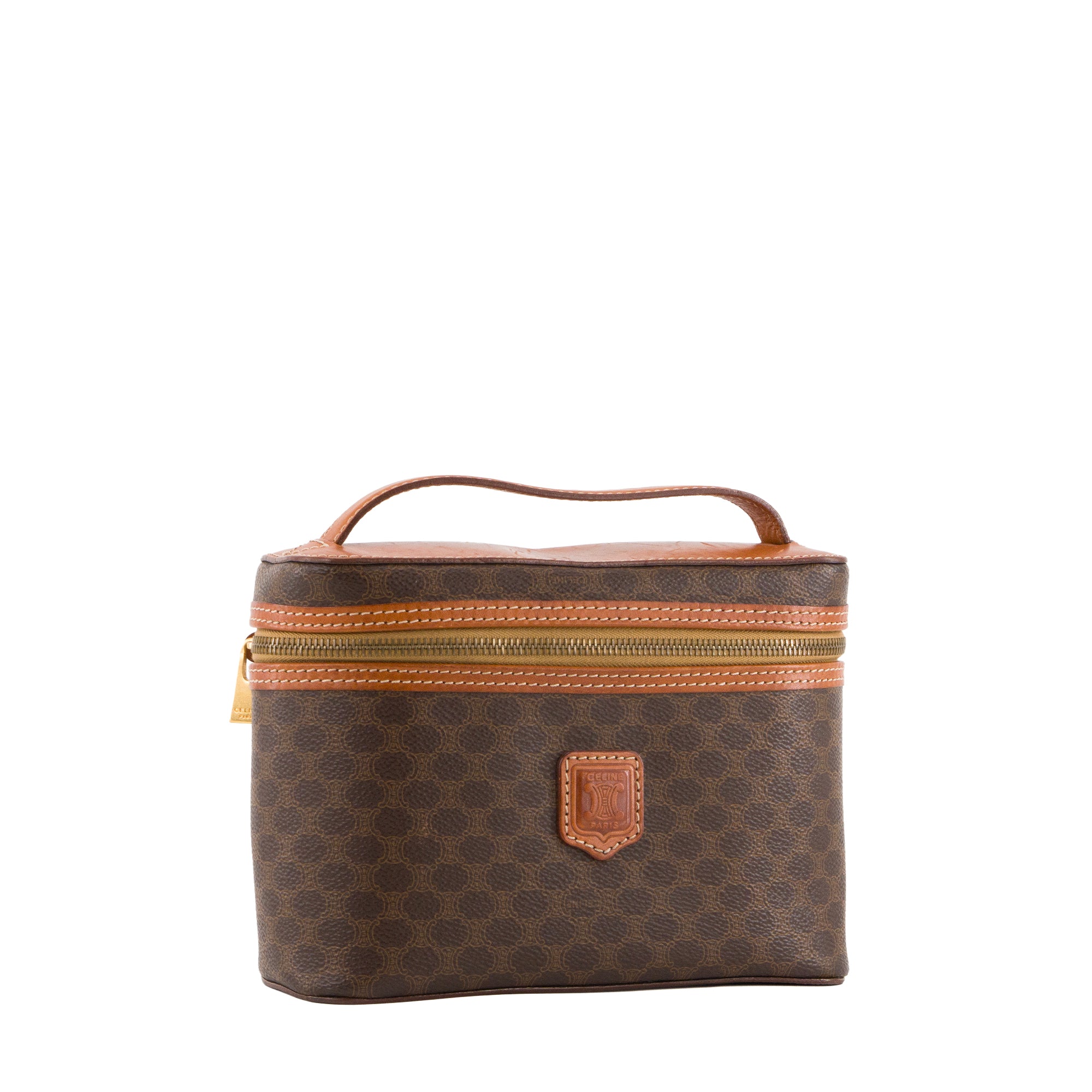CELINE - Vanity Celine en toile enduite macadam marron vintage