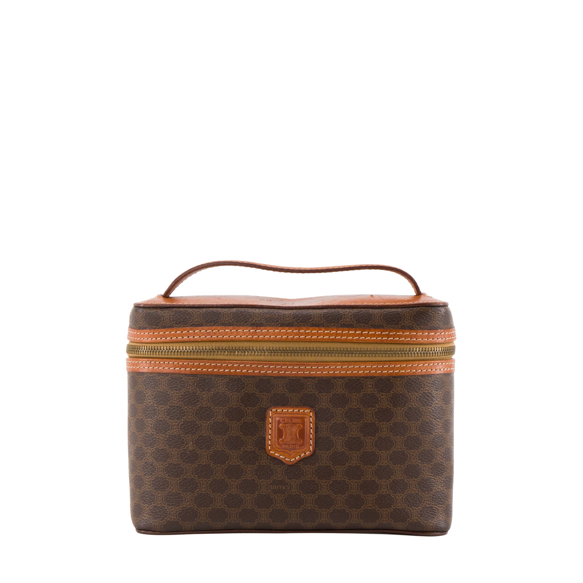 CELINE - Vanity Celine en toile enduite macadam marron vintage