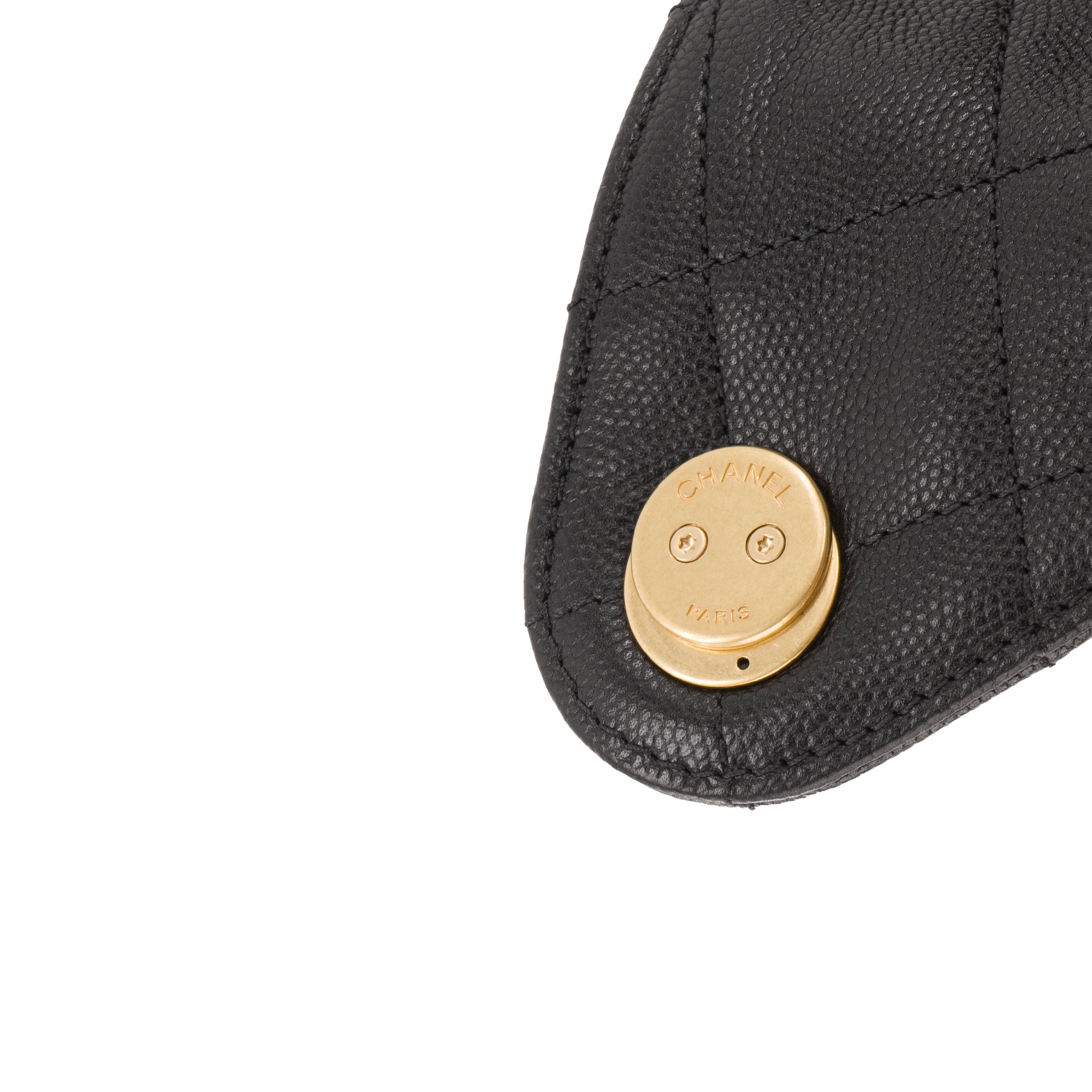 CHANEL - Sac à épaule Chanel 25 small en cuir caviar noir