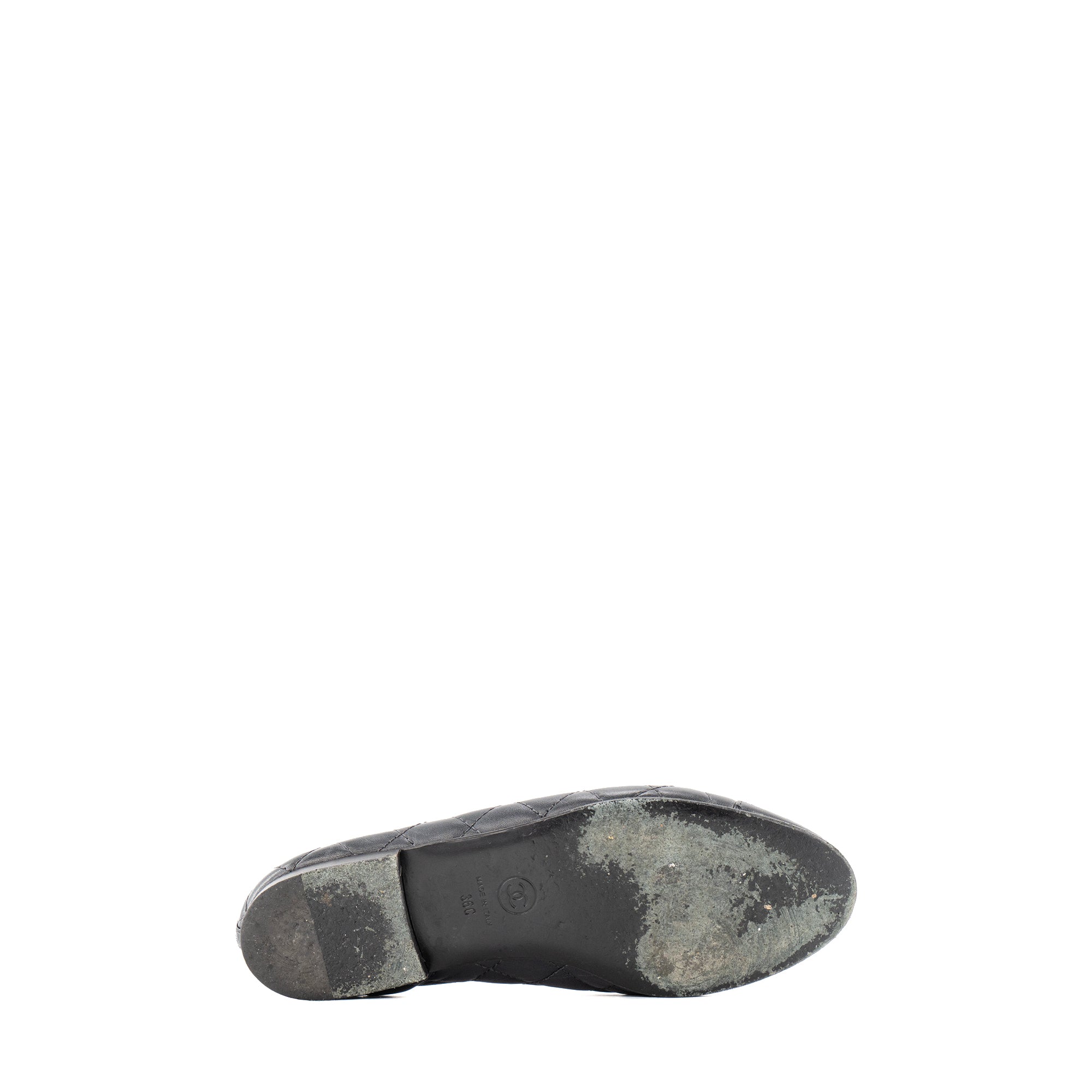 CHANEL - Ballerines Chanel en cuir bleu marine (T36)