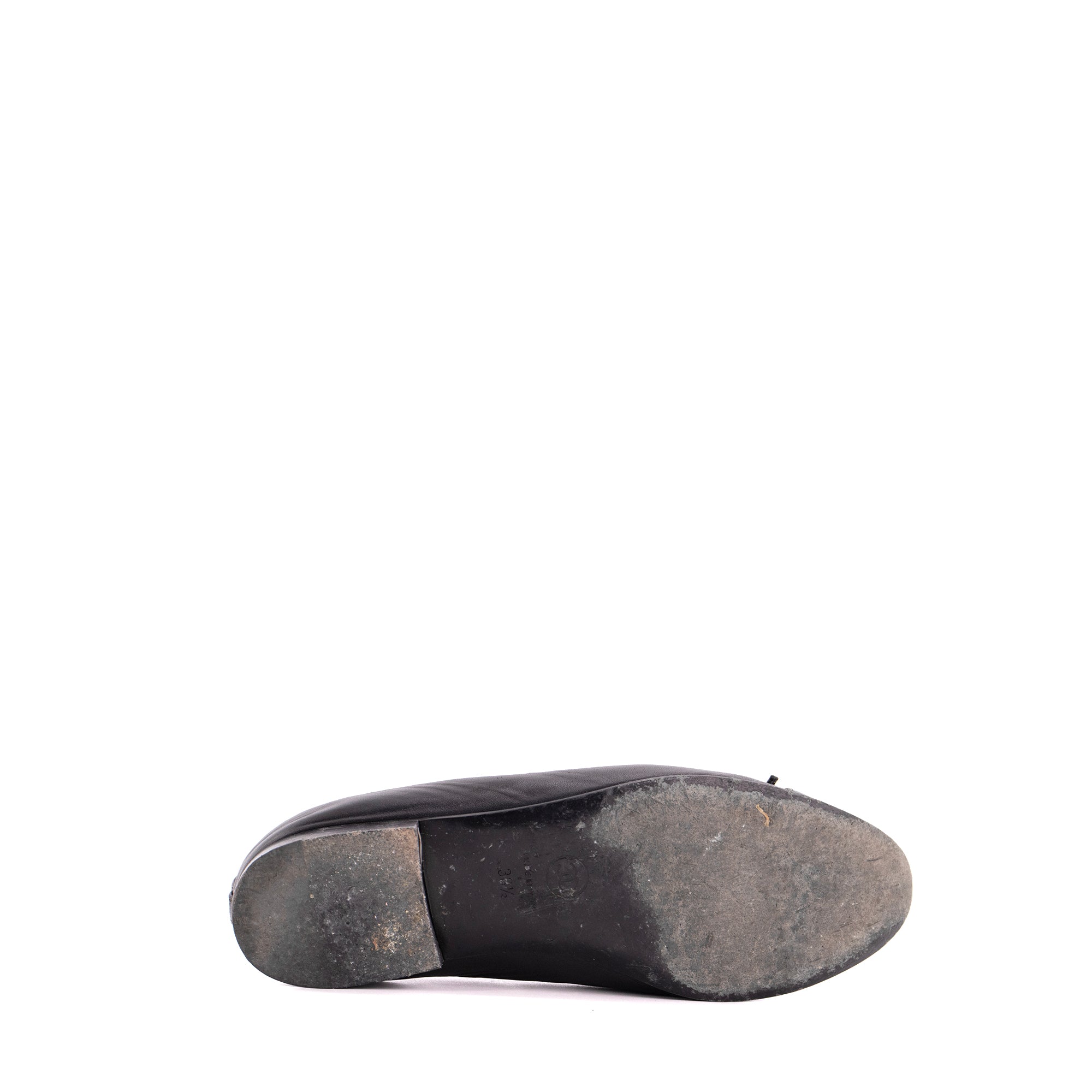 CHANEL - Ballerines Chanel en cuir noir (T36.5)