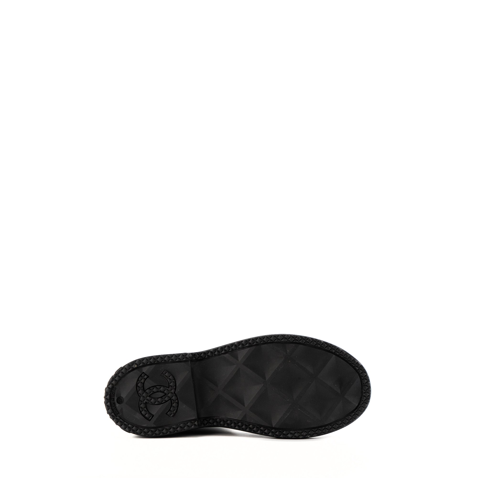 CHANEL - Bottes de pluie Chanel en caoutchouc noir (T42)