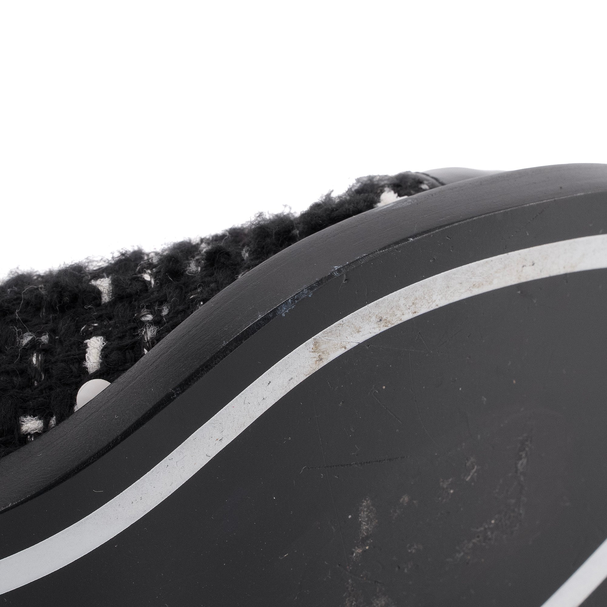 CHANEL - Bottines Chanel en tweed noir et sequins (T38)