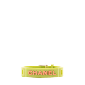 CHANEL - Chanel green rubber bracelet