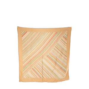 CHANEL - Pink and gray camellia 90 silk scarf