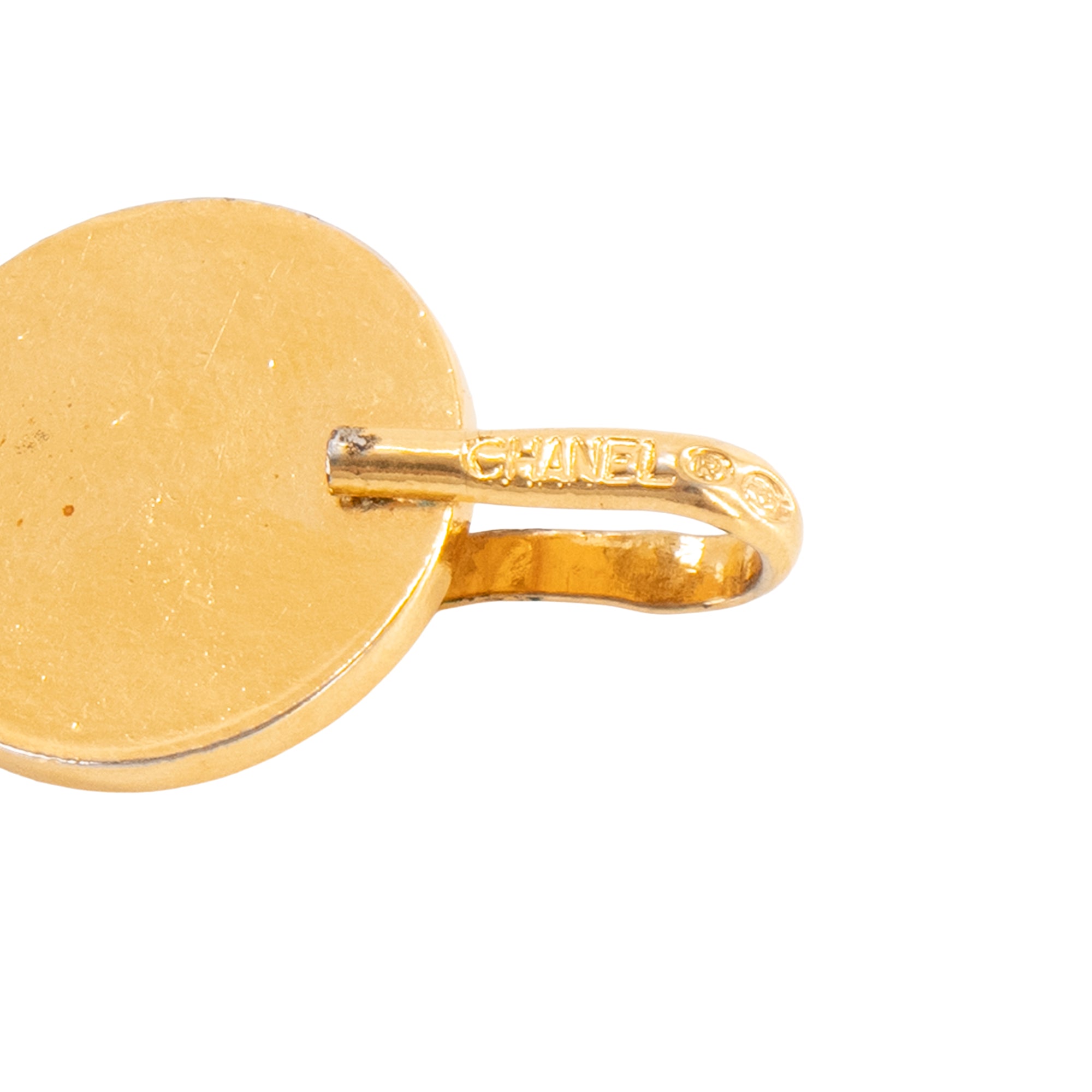 CHANEL - Ceinture Medaillon Chanel en métal doré vintage (T85)