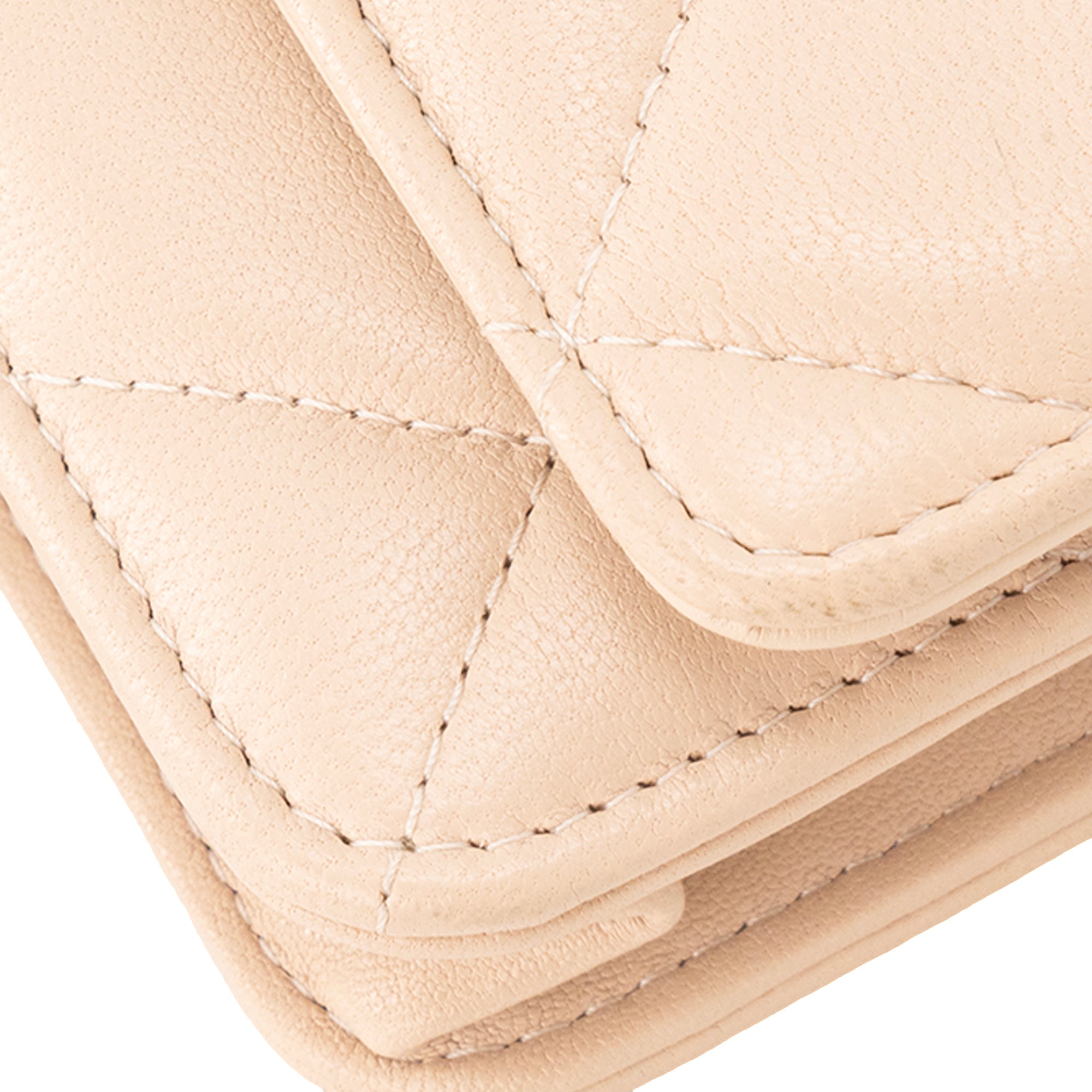 CHANEL - Sac à bandoulière Wallet On Chain 19 Chanel en cuir lisse beige