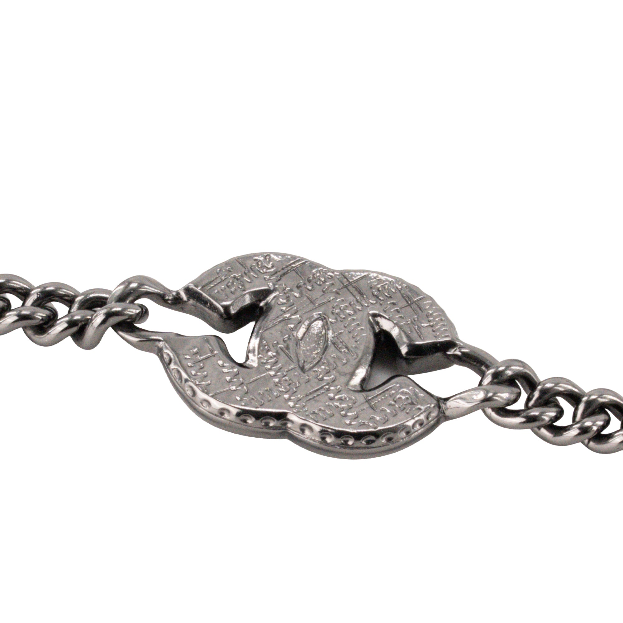 CHANEL - Collier Logo Chanel en métal noir