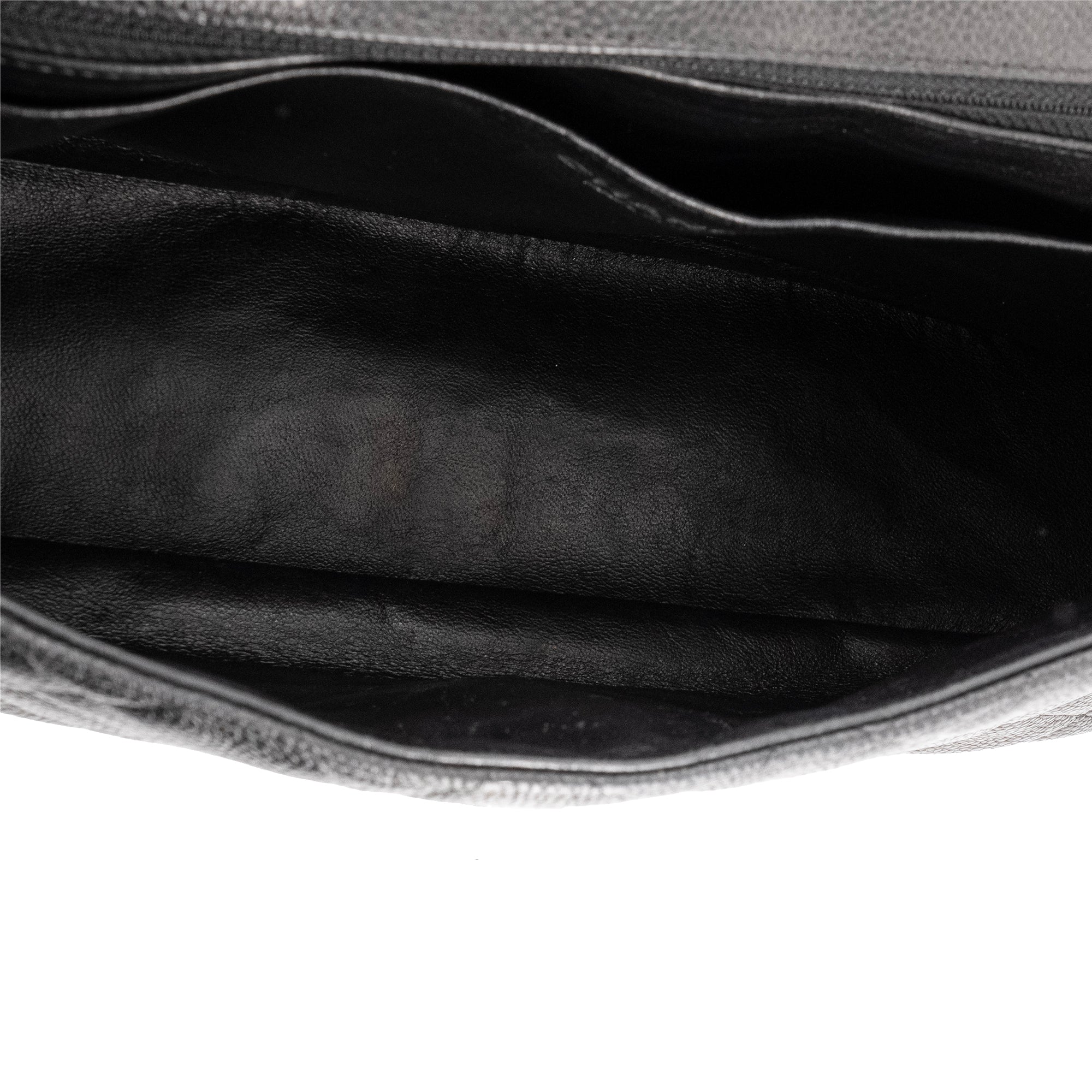 CHANEL - Sac à bandoulière Classique/Timeless Jumbo simple flap Chanel en cuir caviar noir