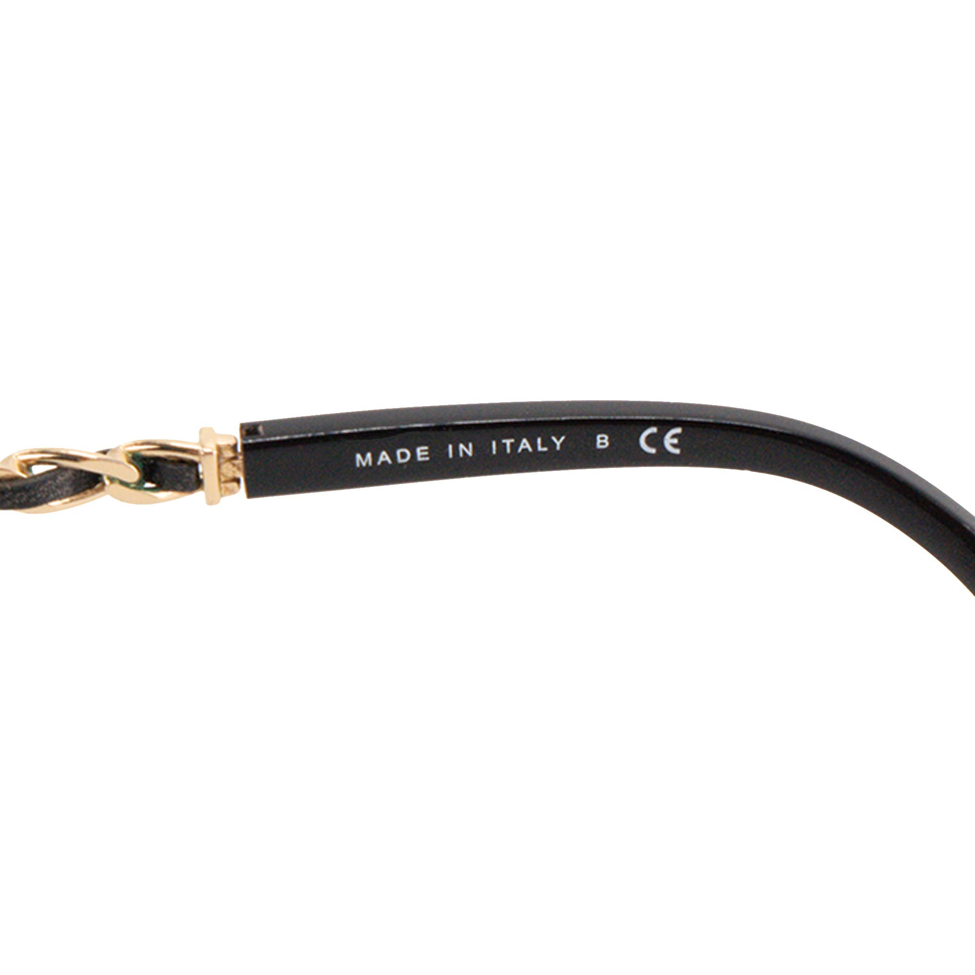CHANEL - Lunettes de soleil Chanel en acétate et cuir noir